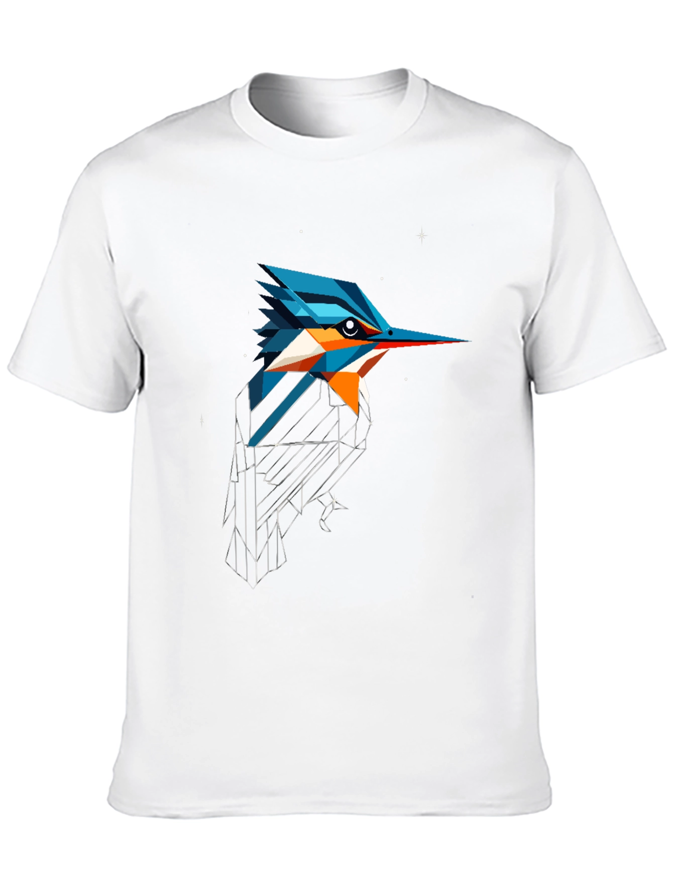 Geometric Kingfisher Graphic Tee
