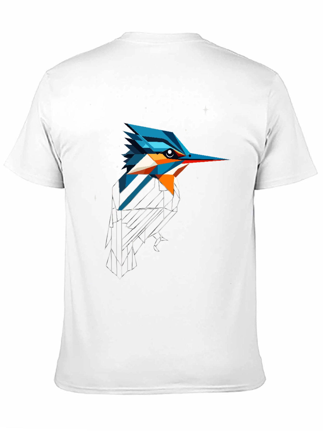 Geometric Kingfisher Graphic Tee