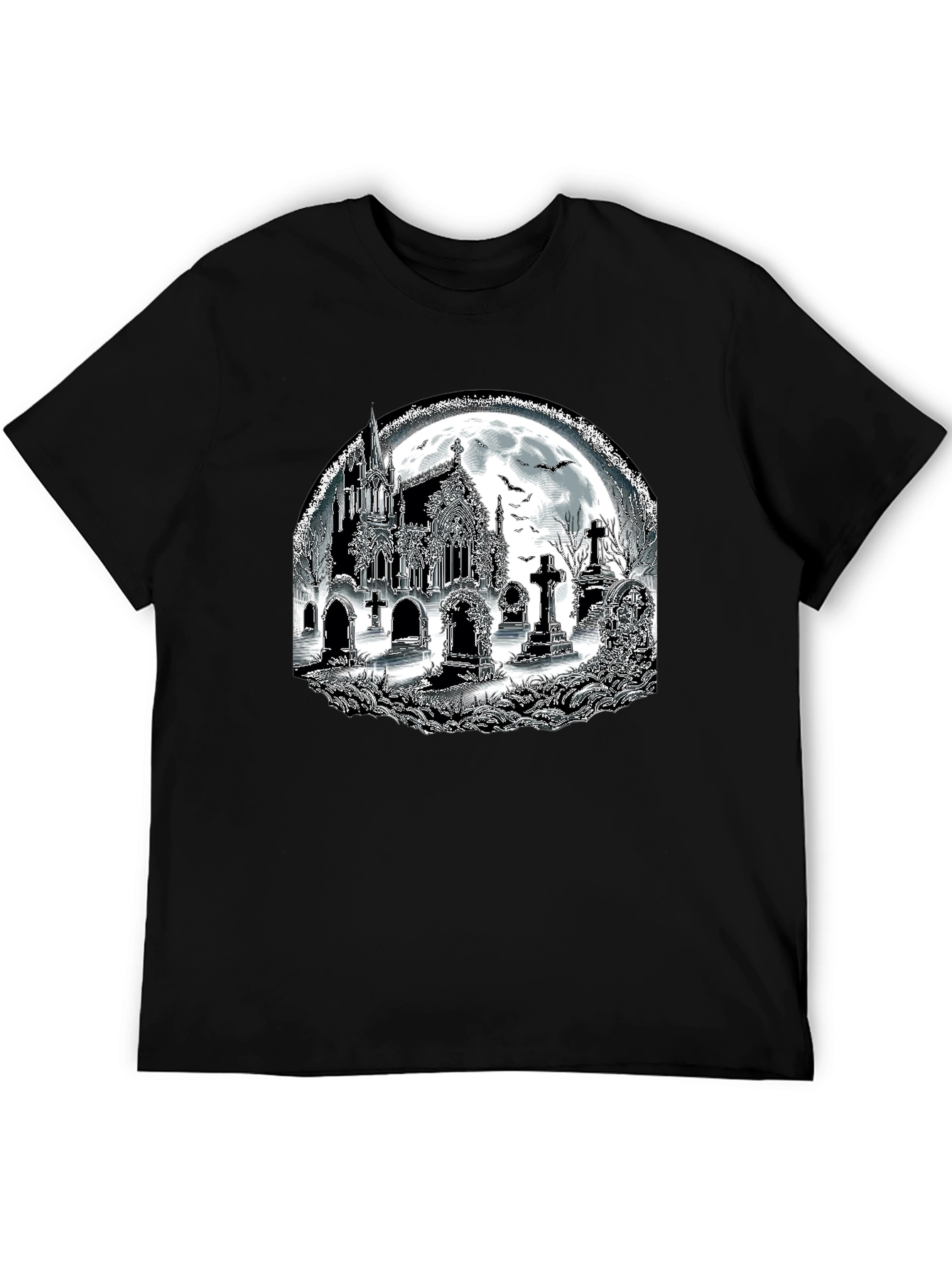 Gothic Graveyard Black T-Shirt