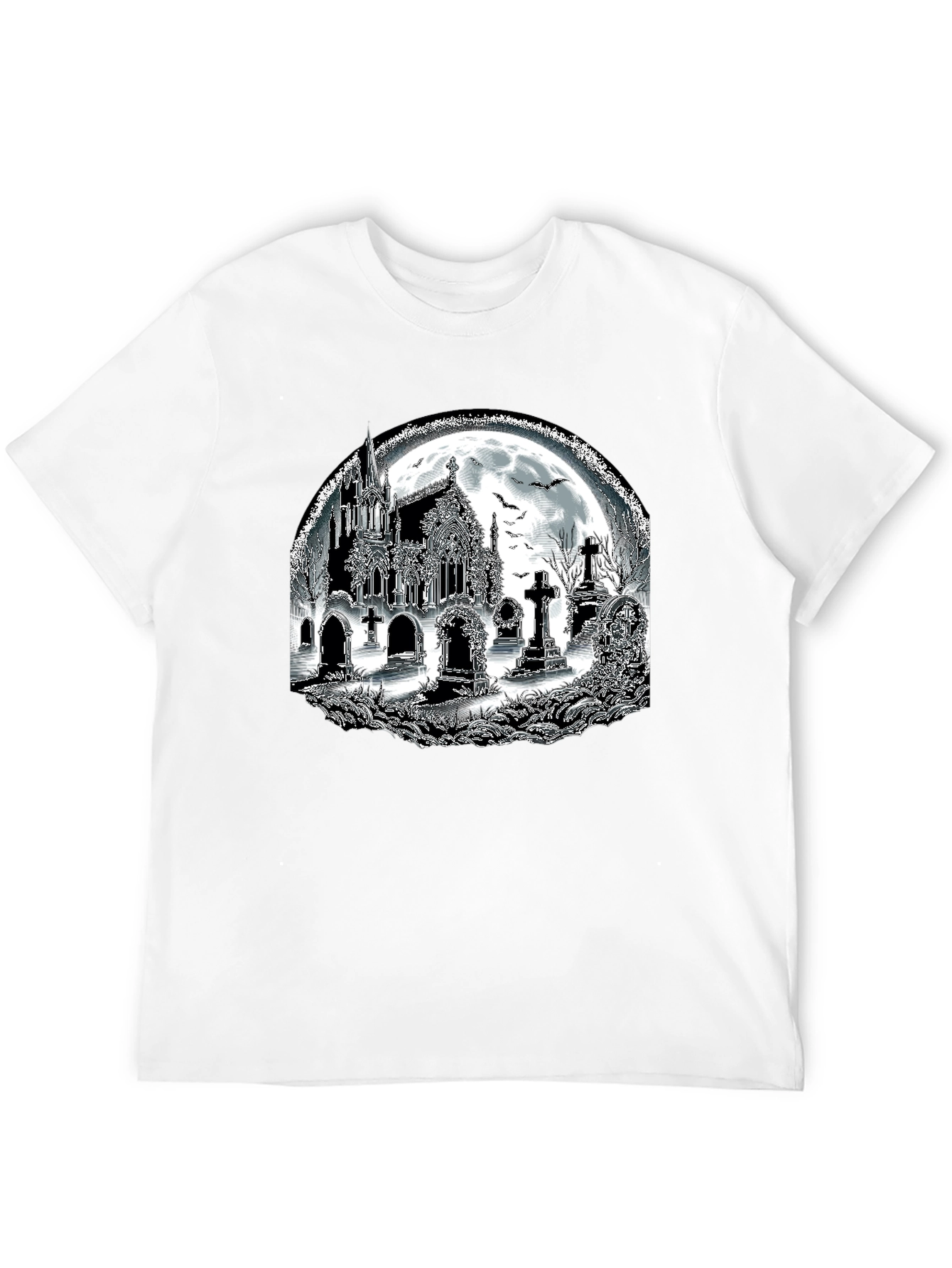 Gothic Graveyard Black T-Shirt