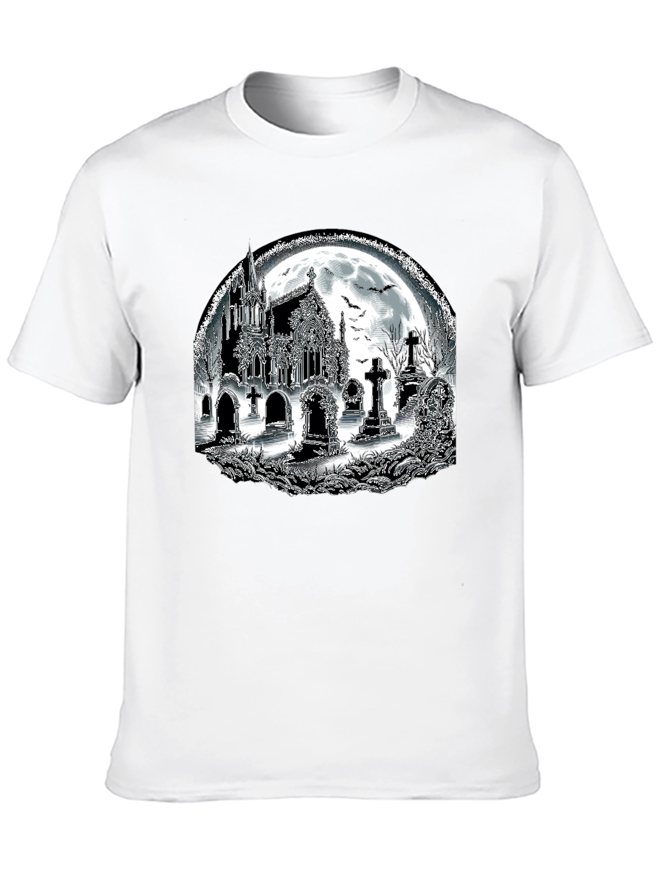 Gothic Graveyard Black T-Shirt