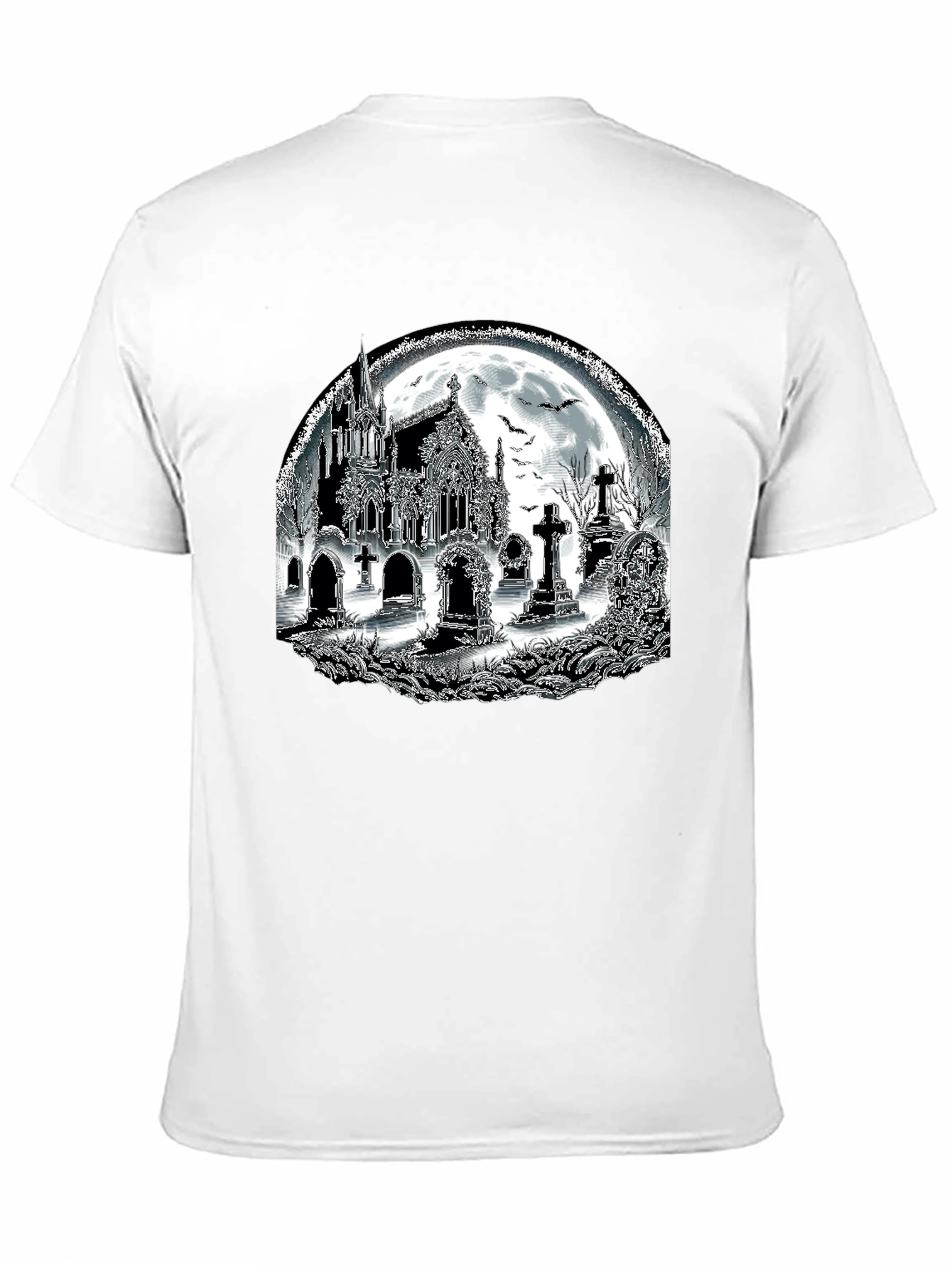 Gothic Graveyard Black T-Shirt