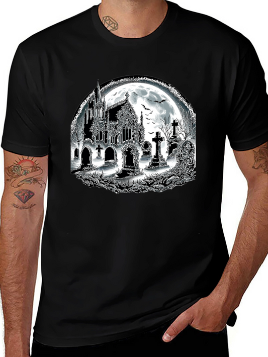Gothic Graveyard Black T-Shirt
