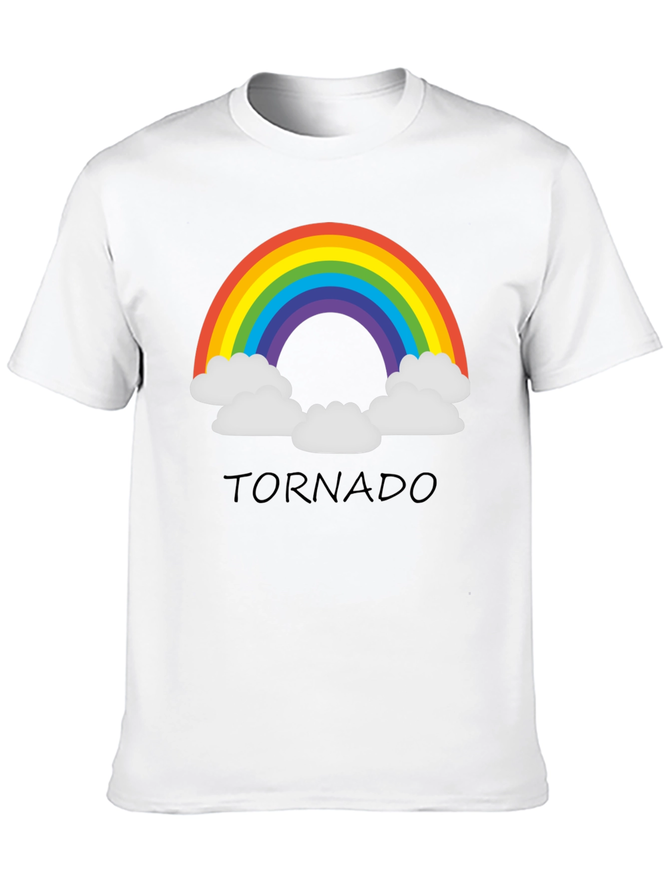 Rainbow Tornado Black T-Shirt