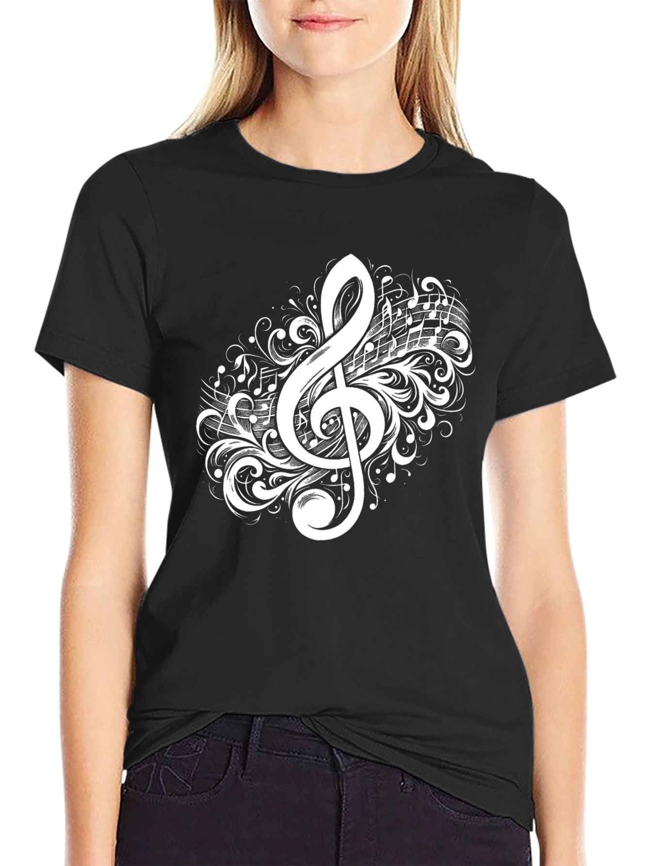 Music Lovers Treble Clef Graphic Tee