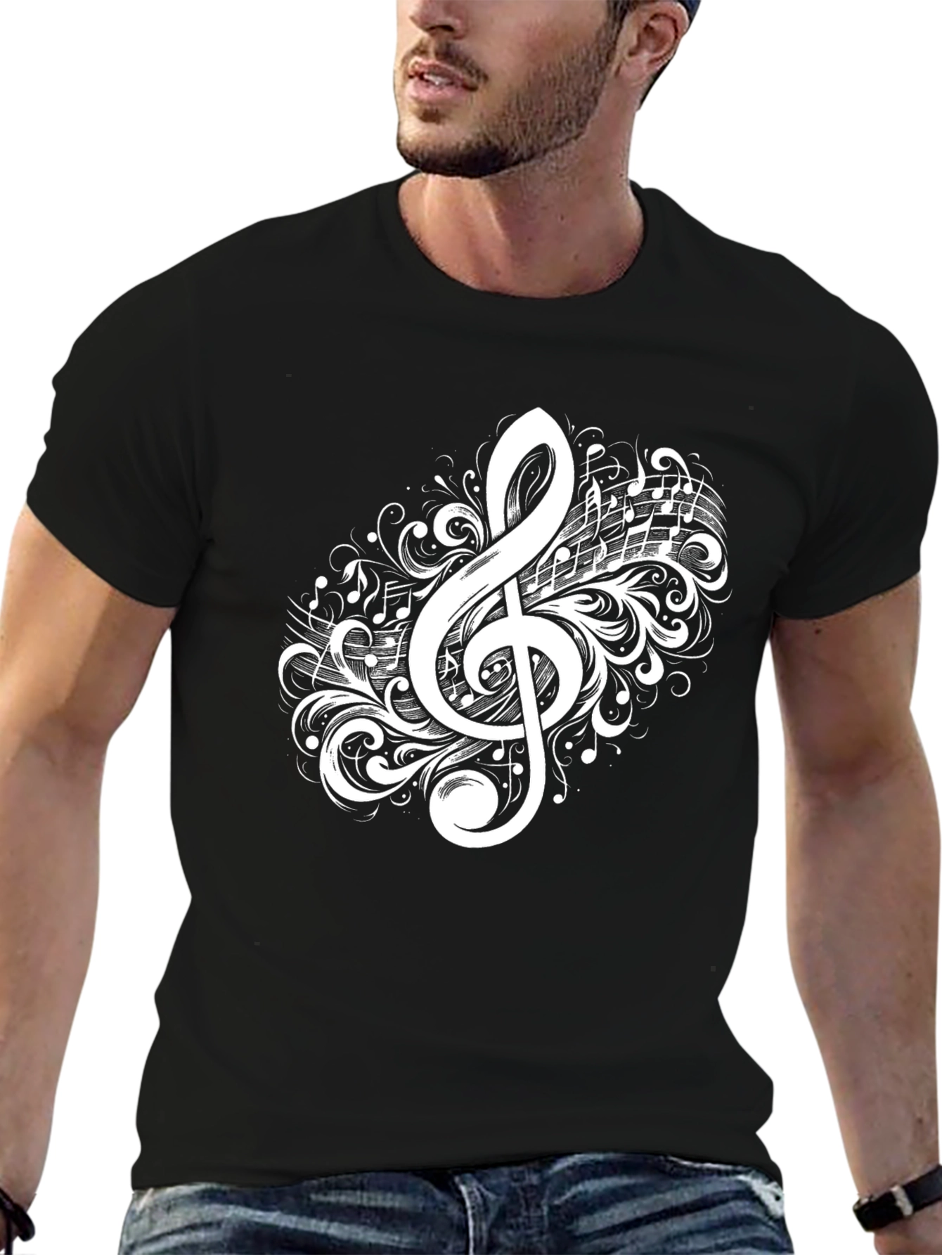 Music Lovers Treble Clef Graphic Tee
