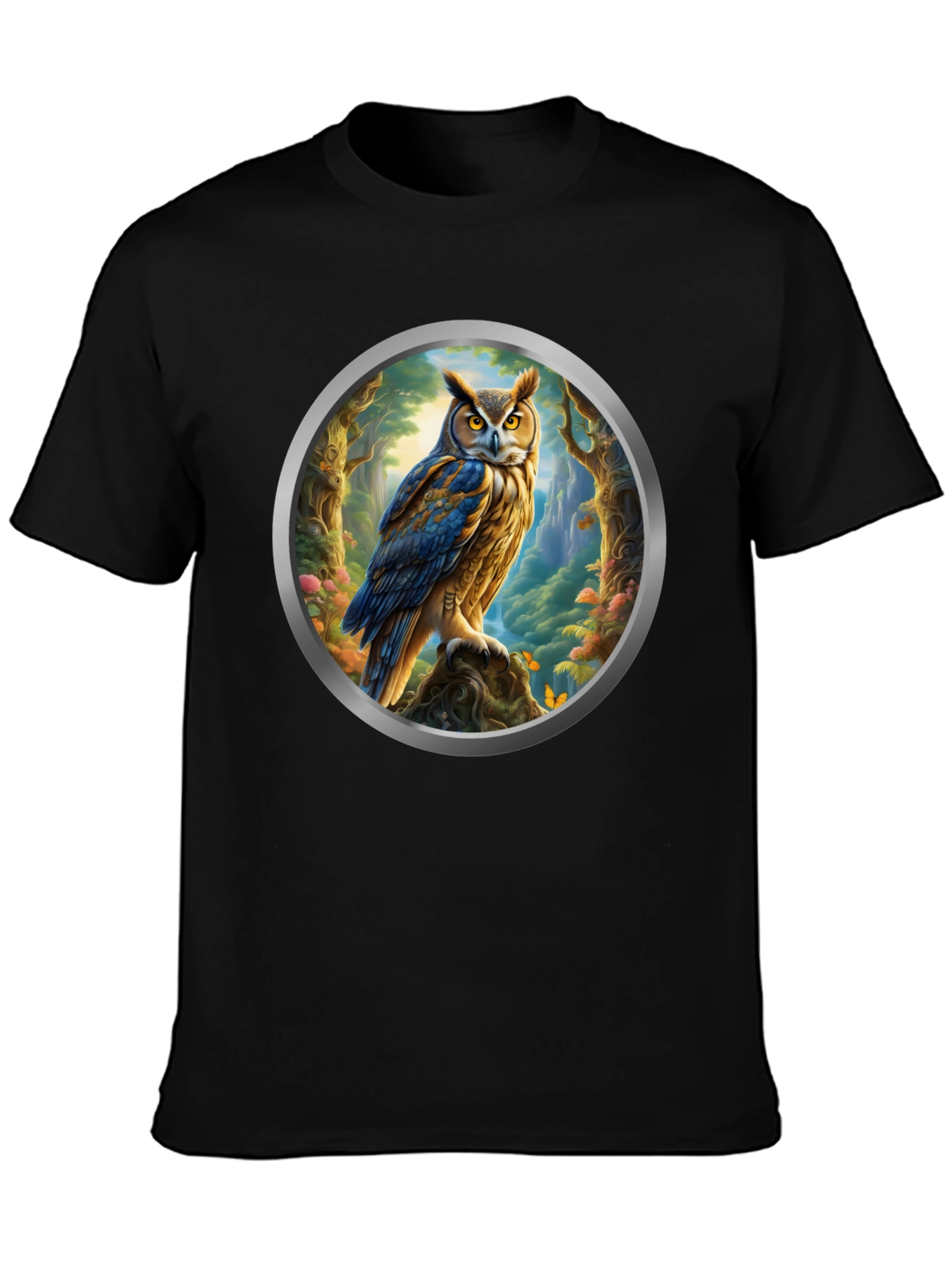 Owl Forest Portal Graphic Tee