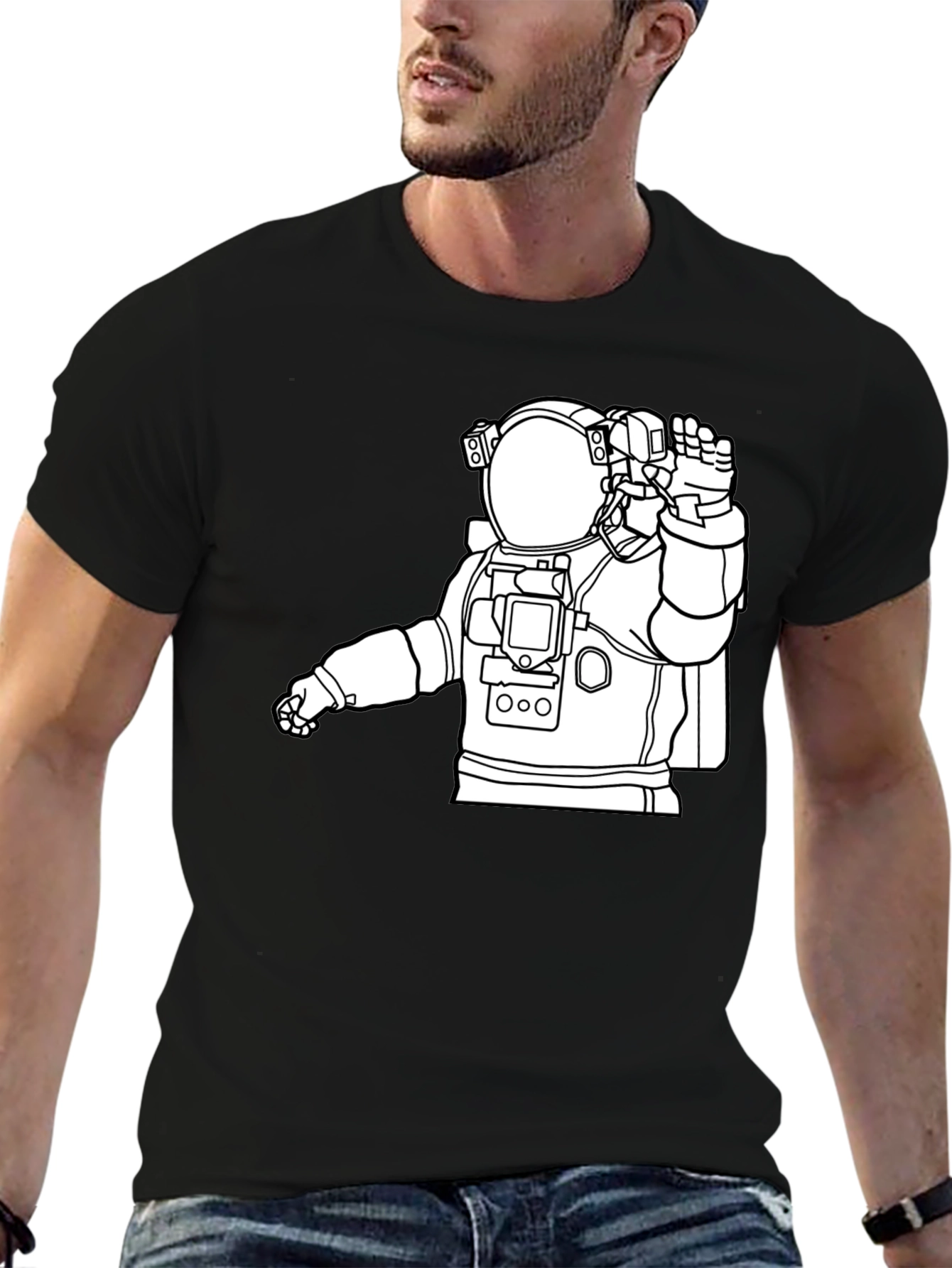 Astronaut Graphic Tee - Cool Space Design