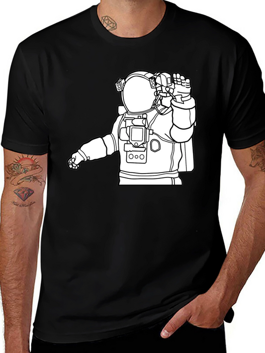 Astronaut Graphic Tee - Cool Space Design