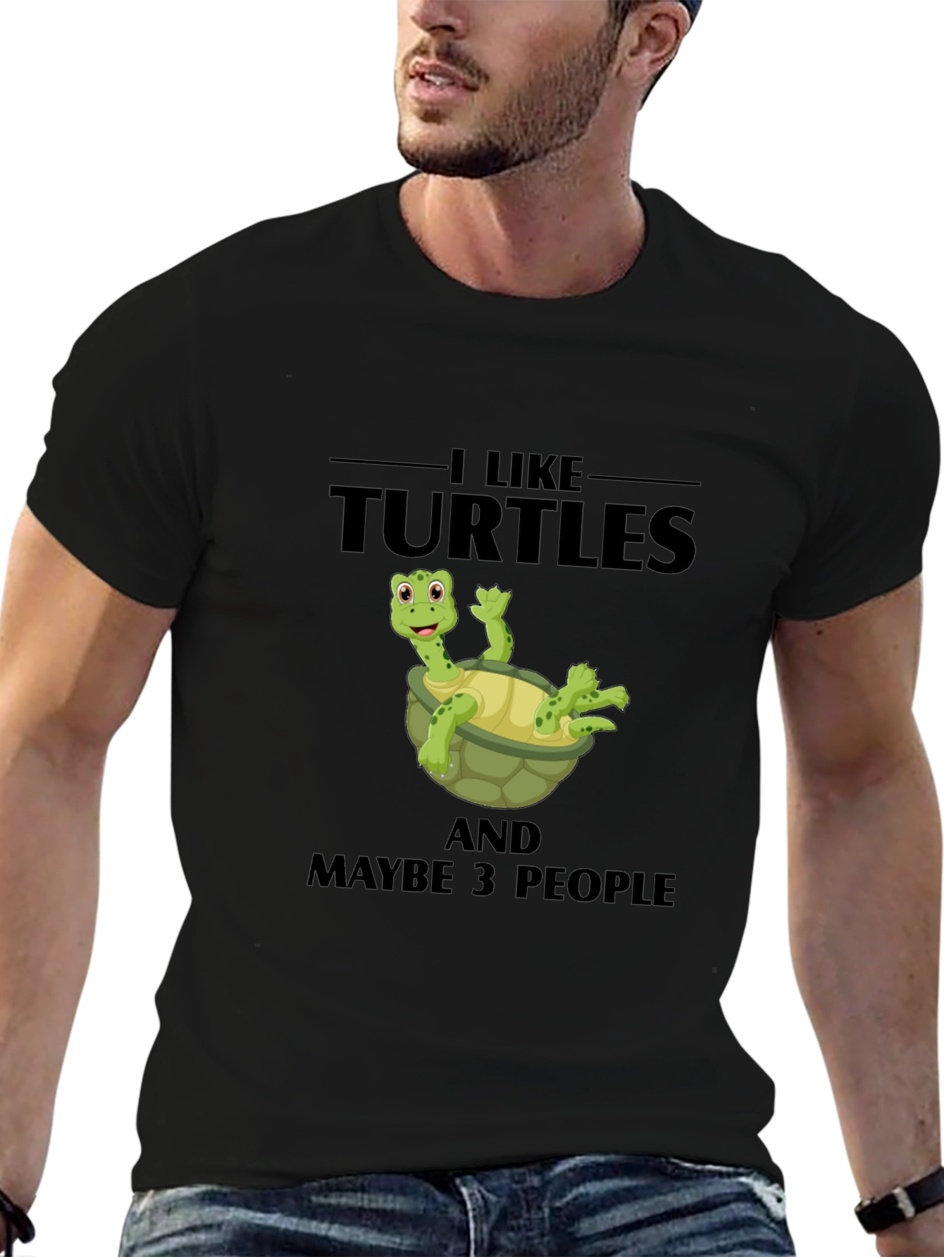 I Like Turtles Funny Graphic T-Shirt