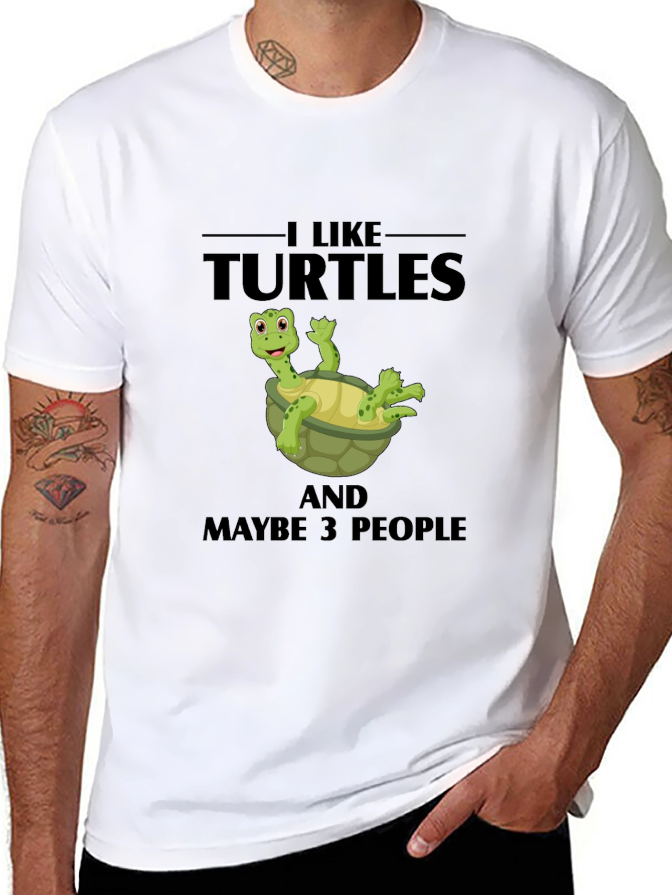 I Like Turtles Funny Graphic T-Shirt