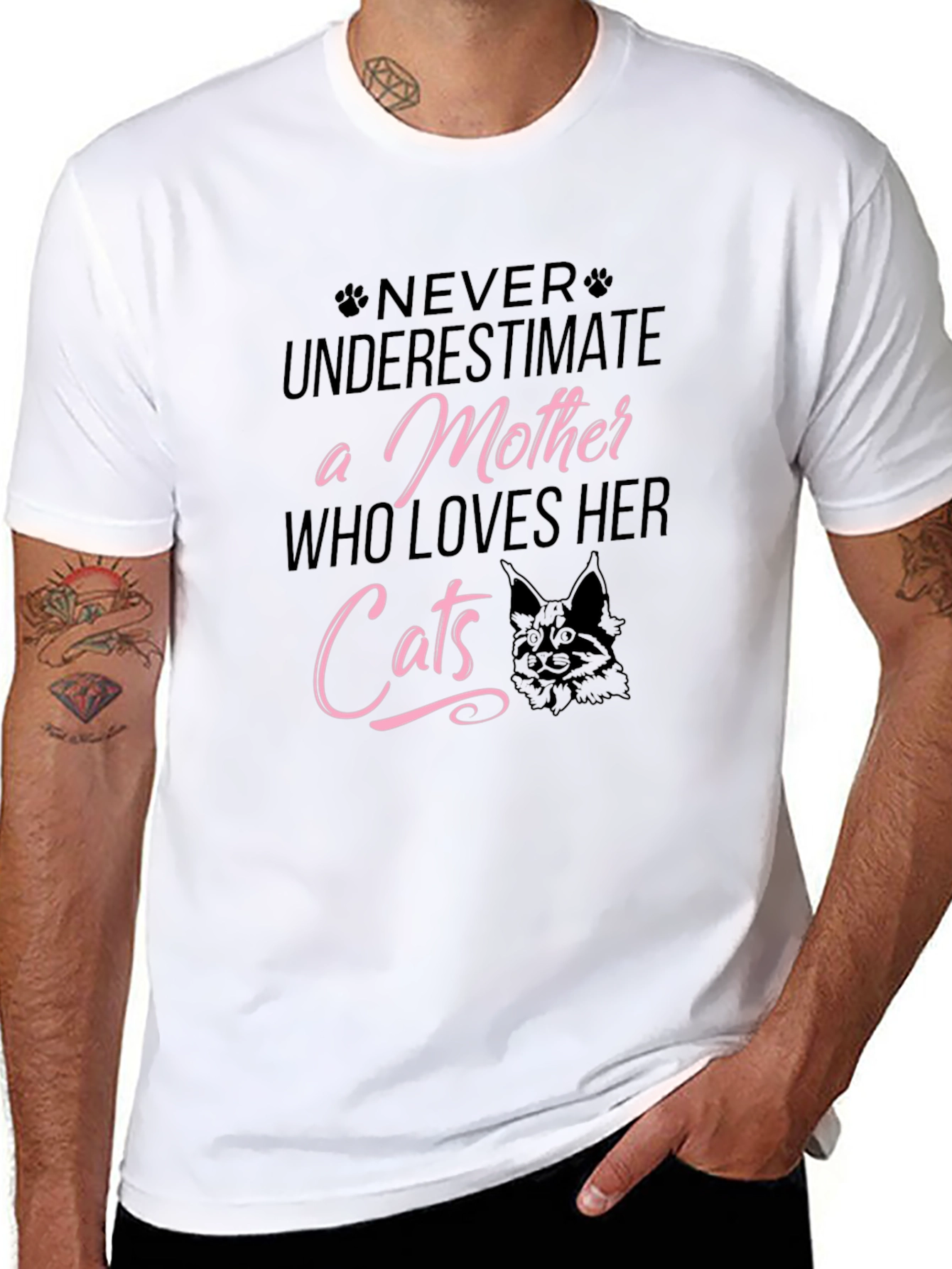 Never Underestimate a Mother Who Loves Her Cats T-Shirt