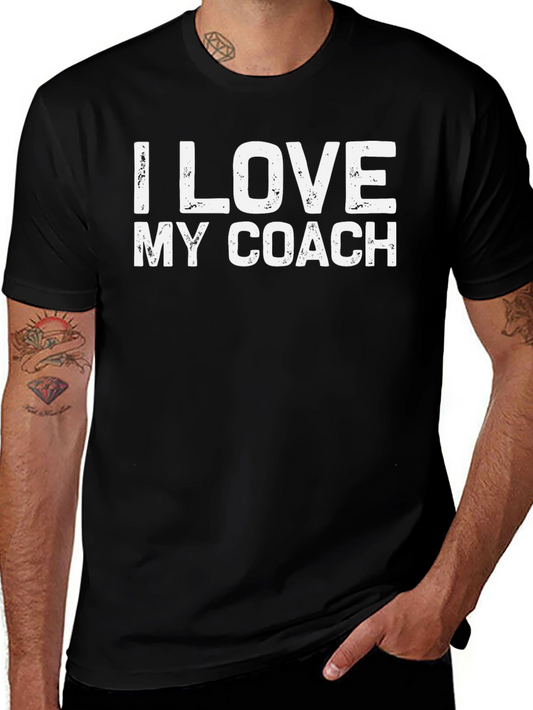 I Love My Coach Black T-Shirt