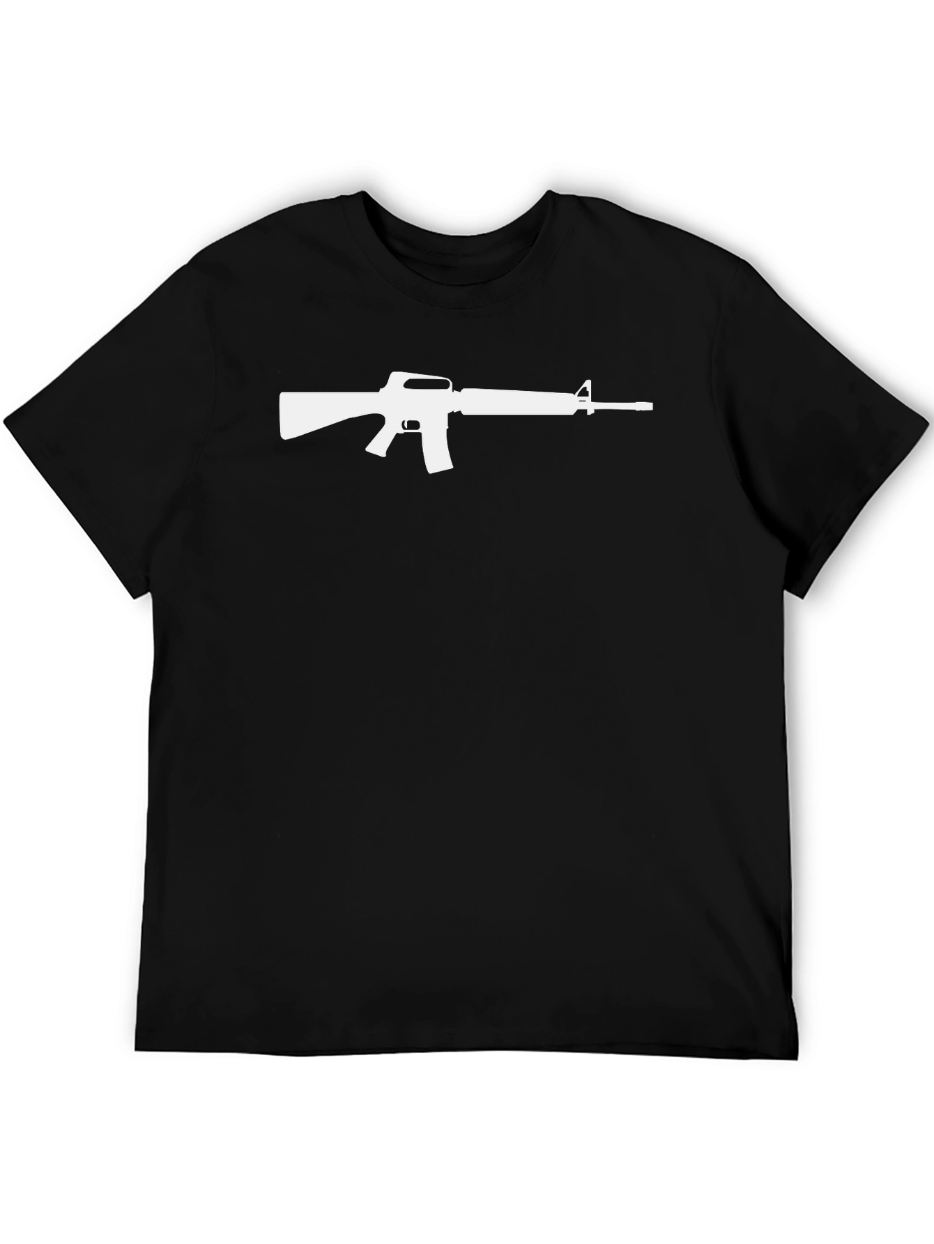 Rifle Graphic T-Shirt - Black Cotton Tee