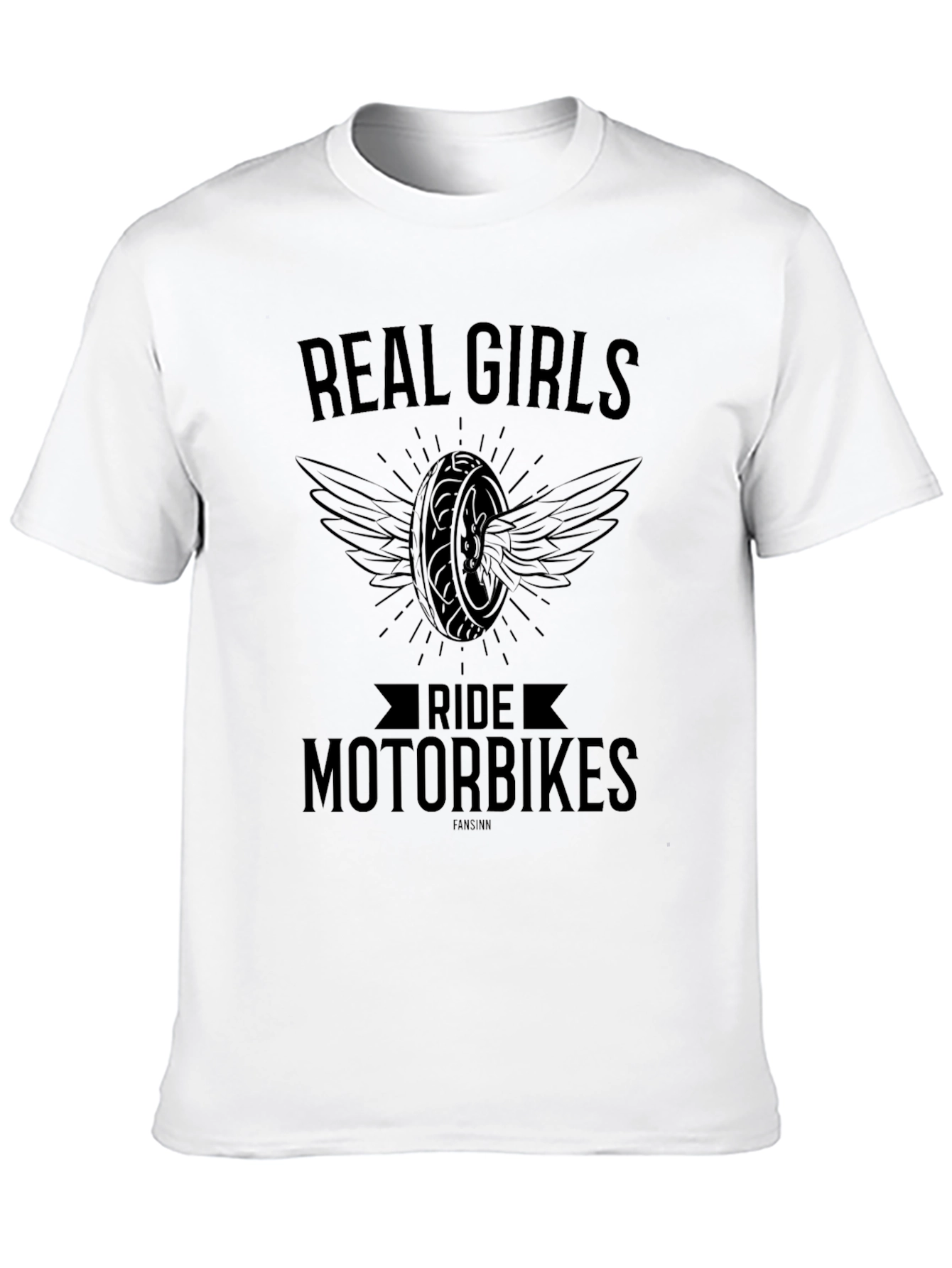 Real Girls Ride Motorbikes Black T-Shirt