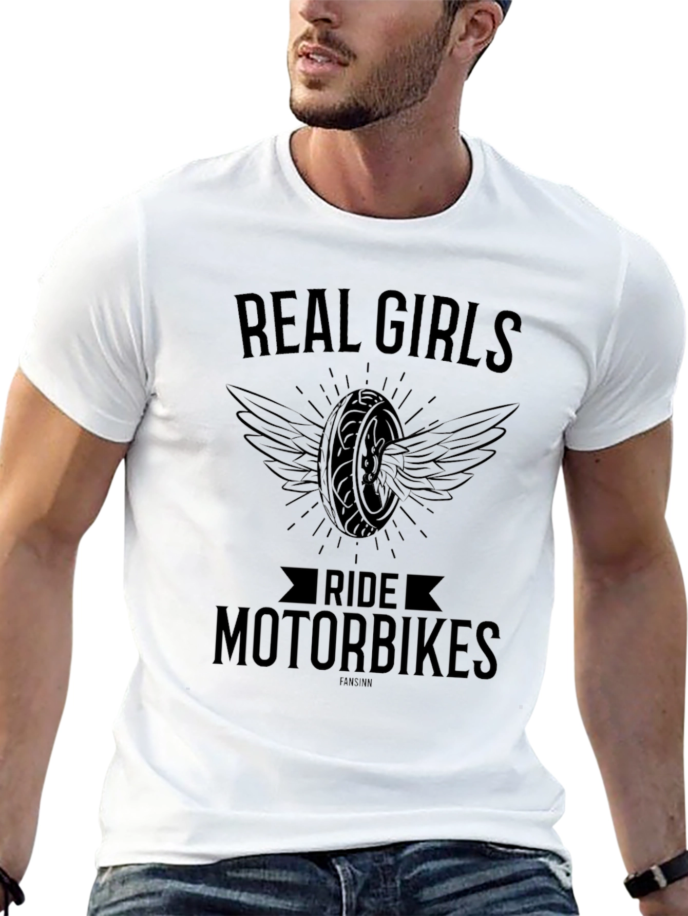 Real Girls Ride Motorbikes Black T-Shirt