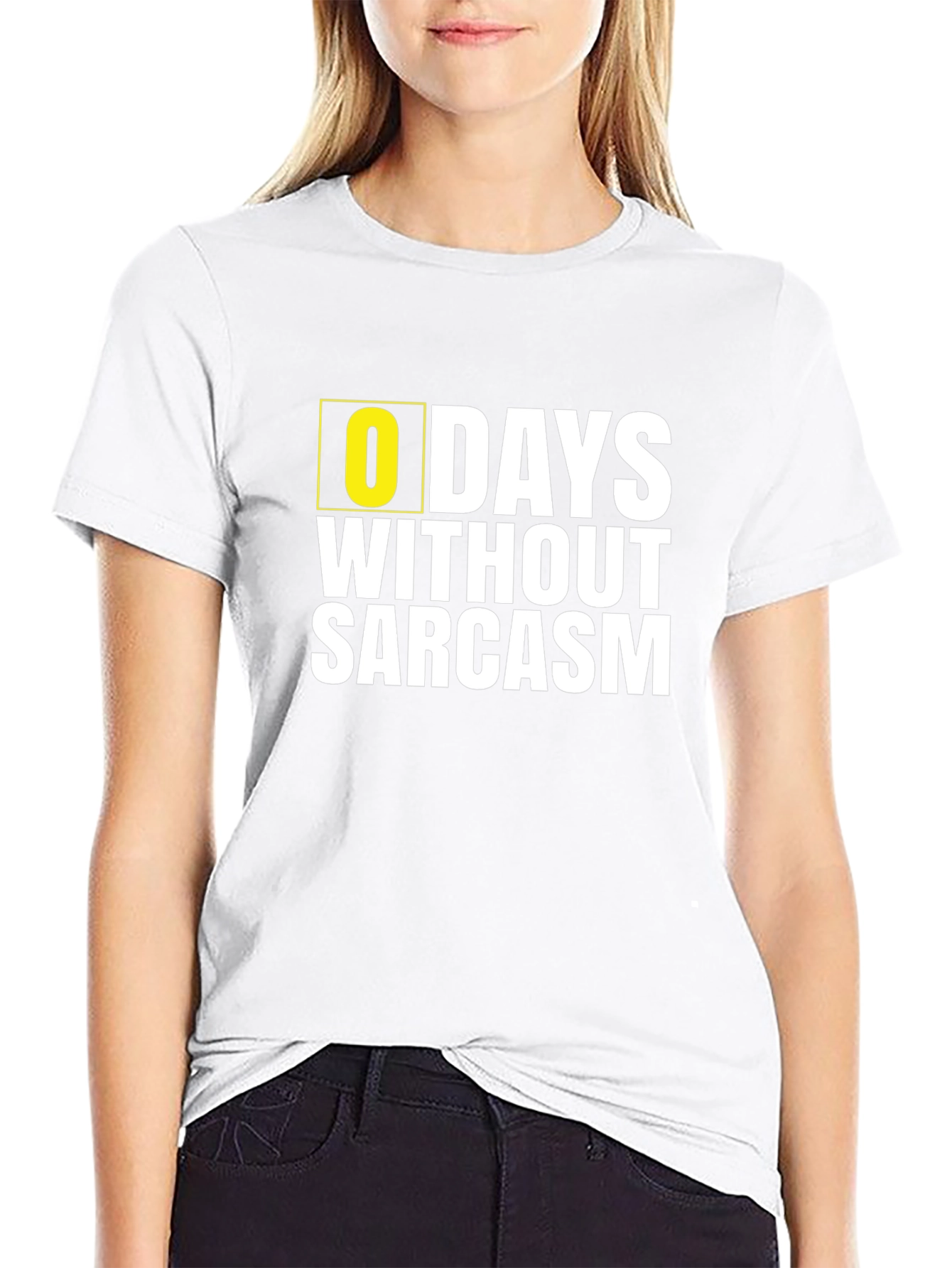 Zero Days Without Sarcasm - Novelty Graphic T-Shirt
