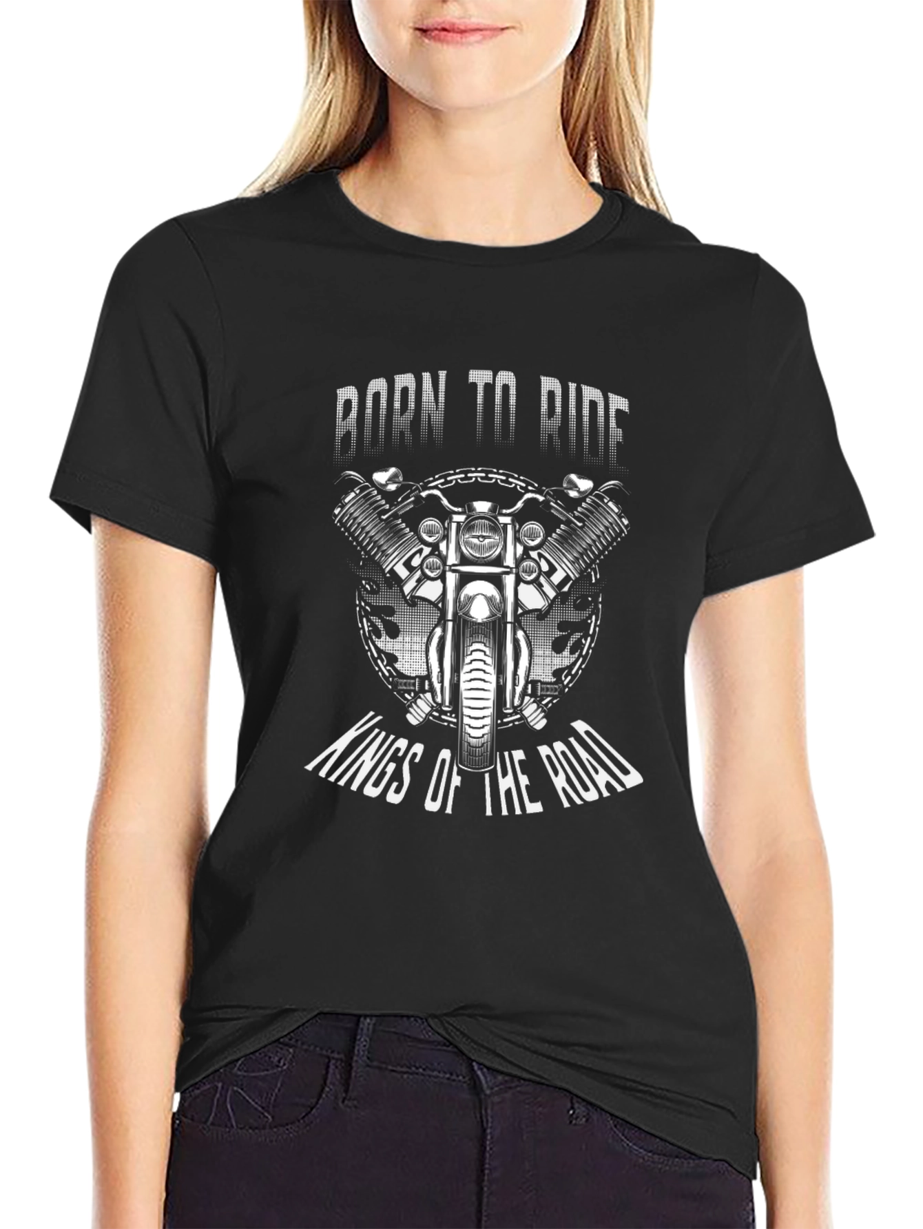 Born to Ride Motorcycle Graphic Tee