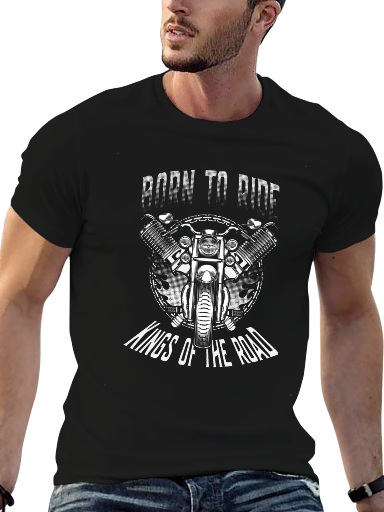 Born to Ride Motorcycle Graphic Tee
