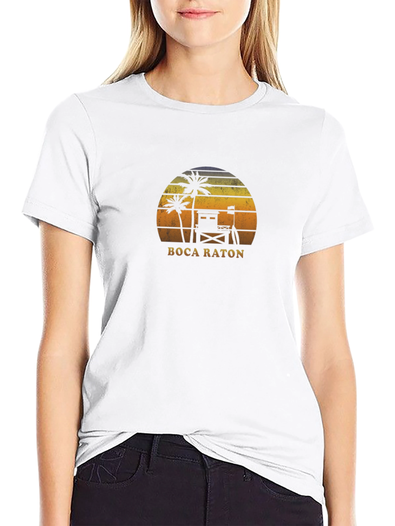 Boca Raton Graphic Tee - Beach Sunset T-Shirt