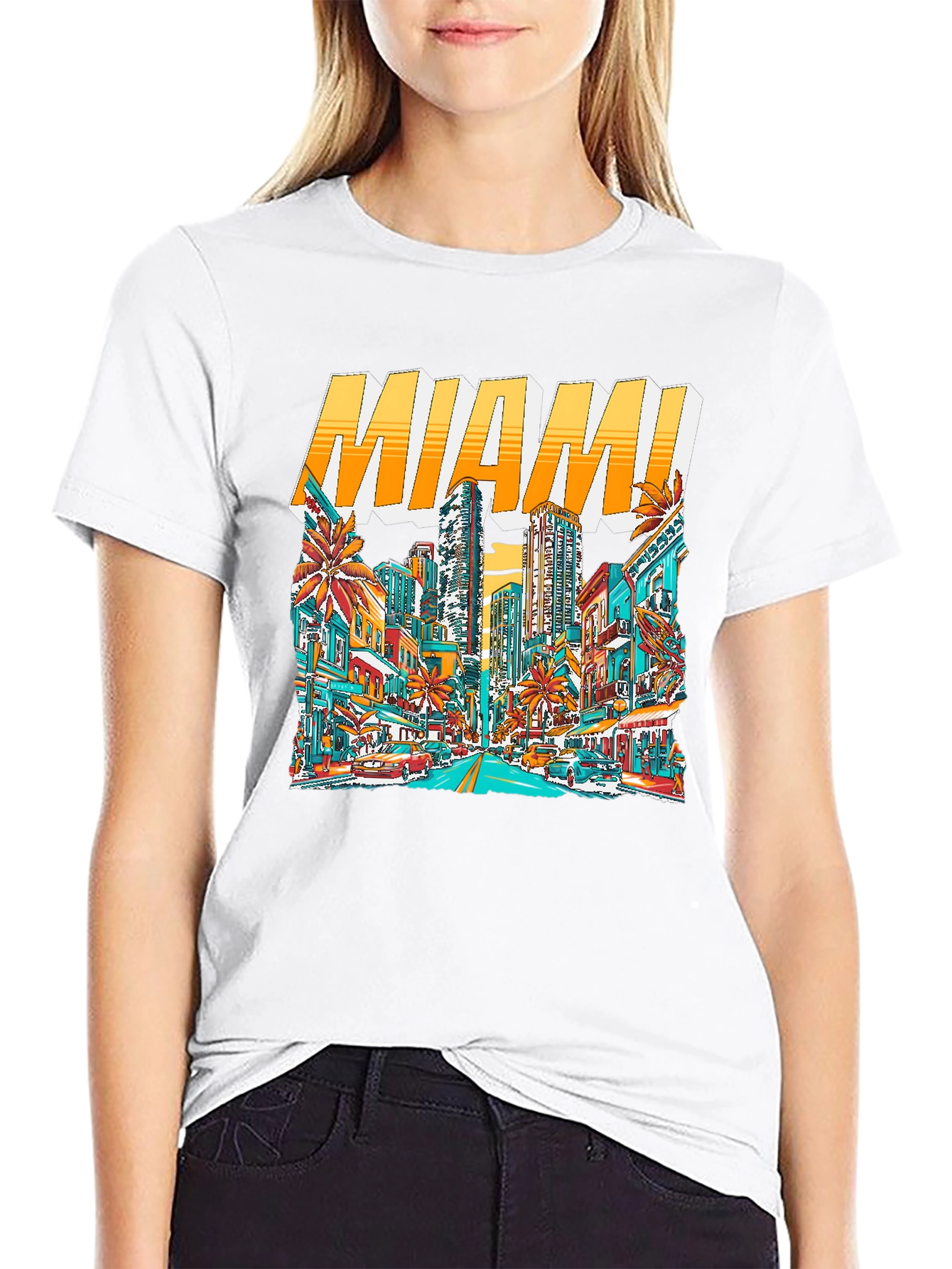 Miami Cityscape Graphic Tee