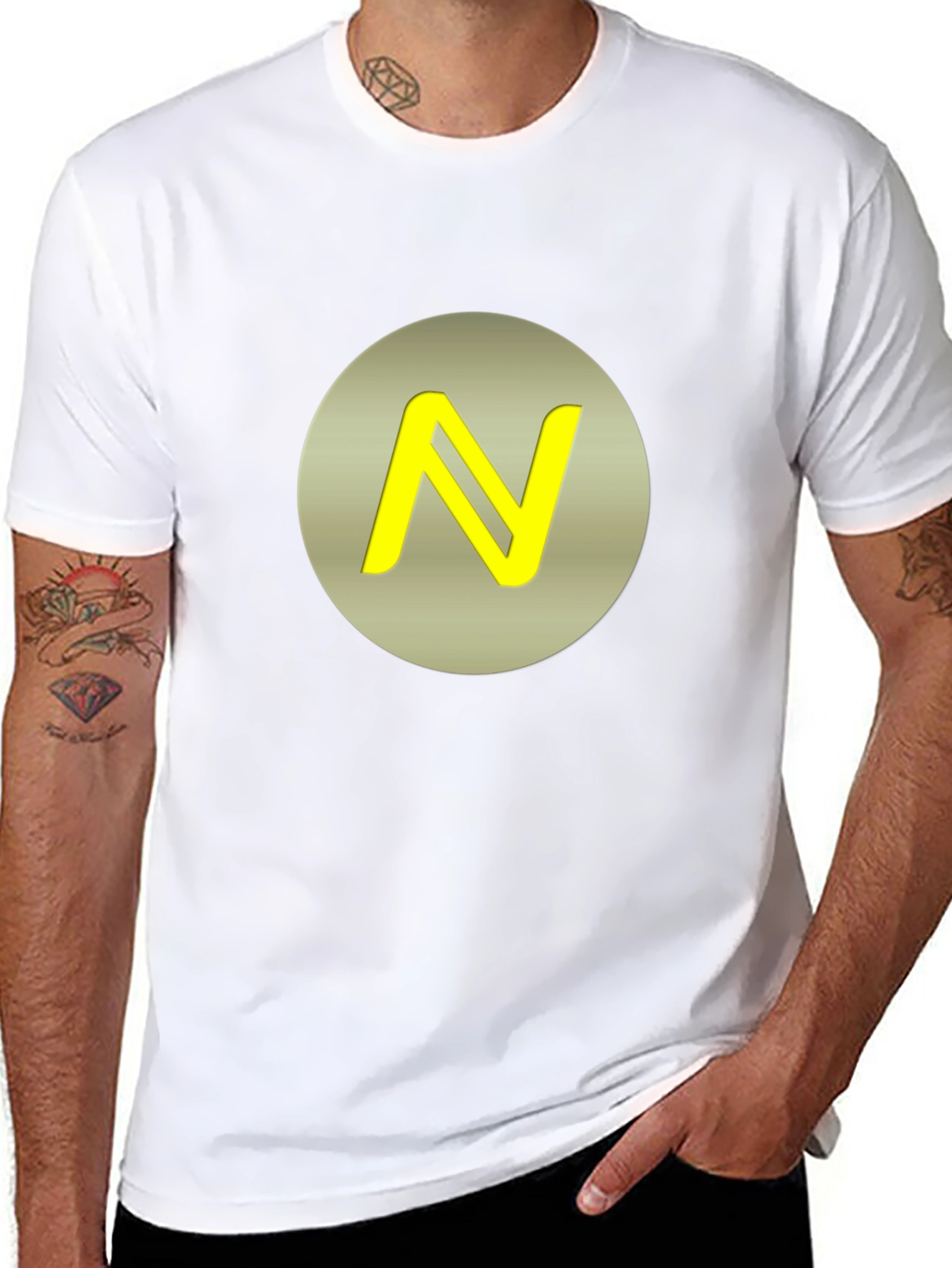 Abstract N Logo T-Shirt - Stylish Modern Design