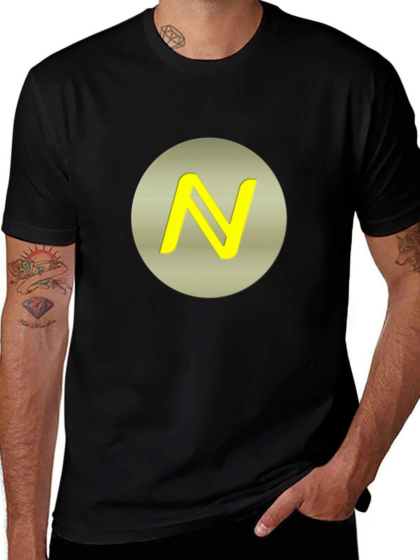 Abstract N Logo T-Shirt - Stylish Modern Design
