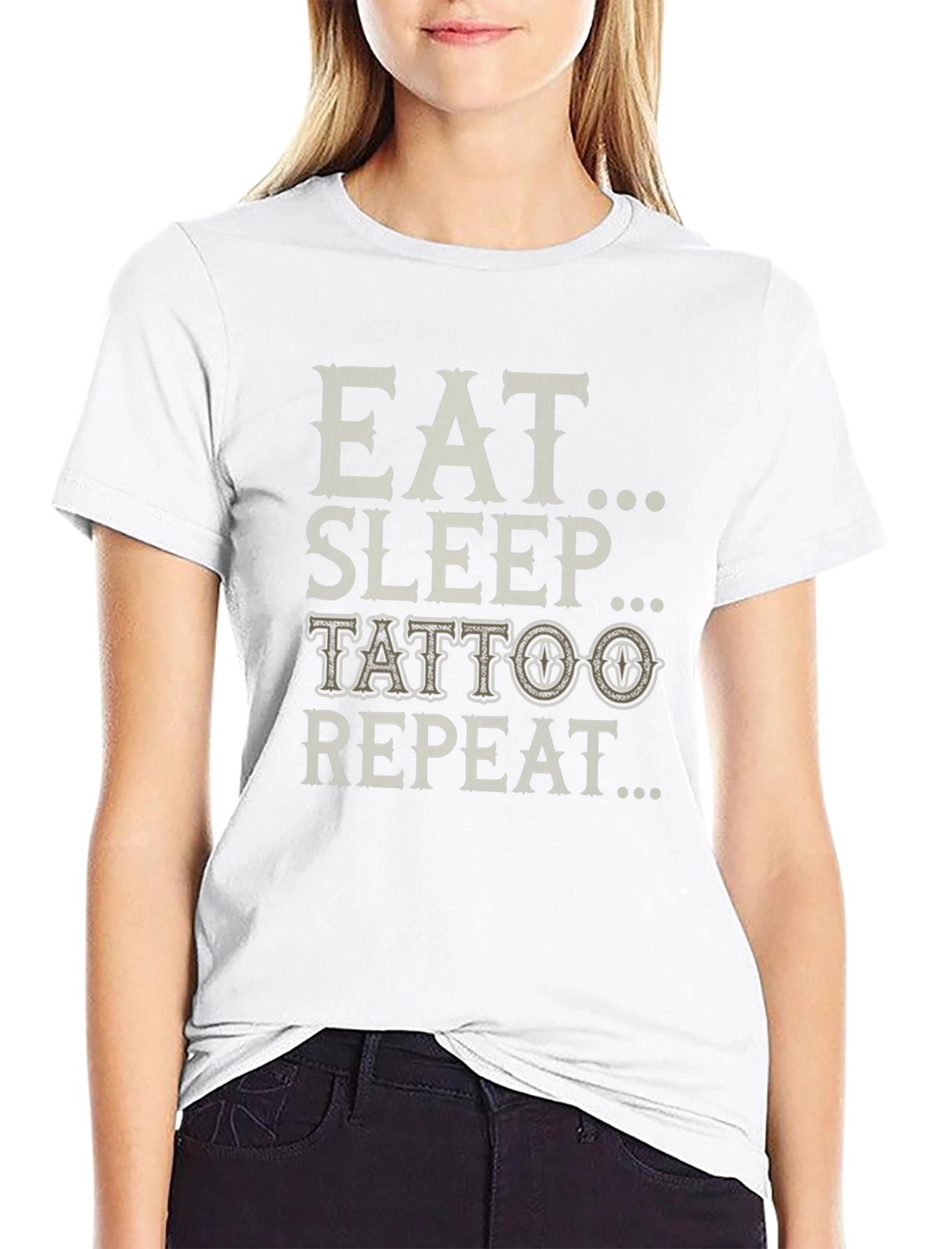 Eat Sleep Tattoo Repeat Graphic Tee