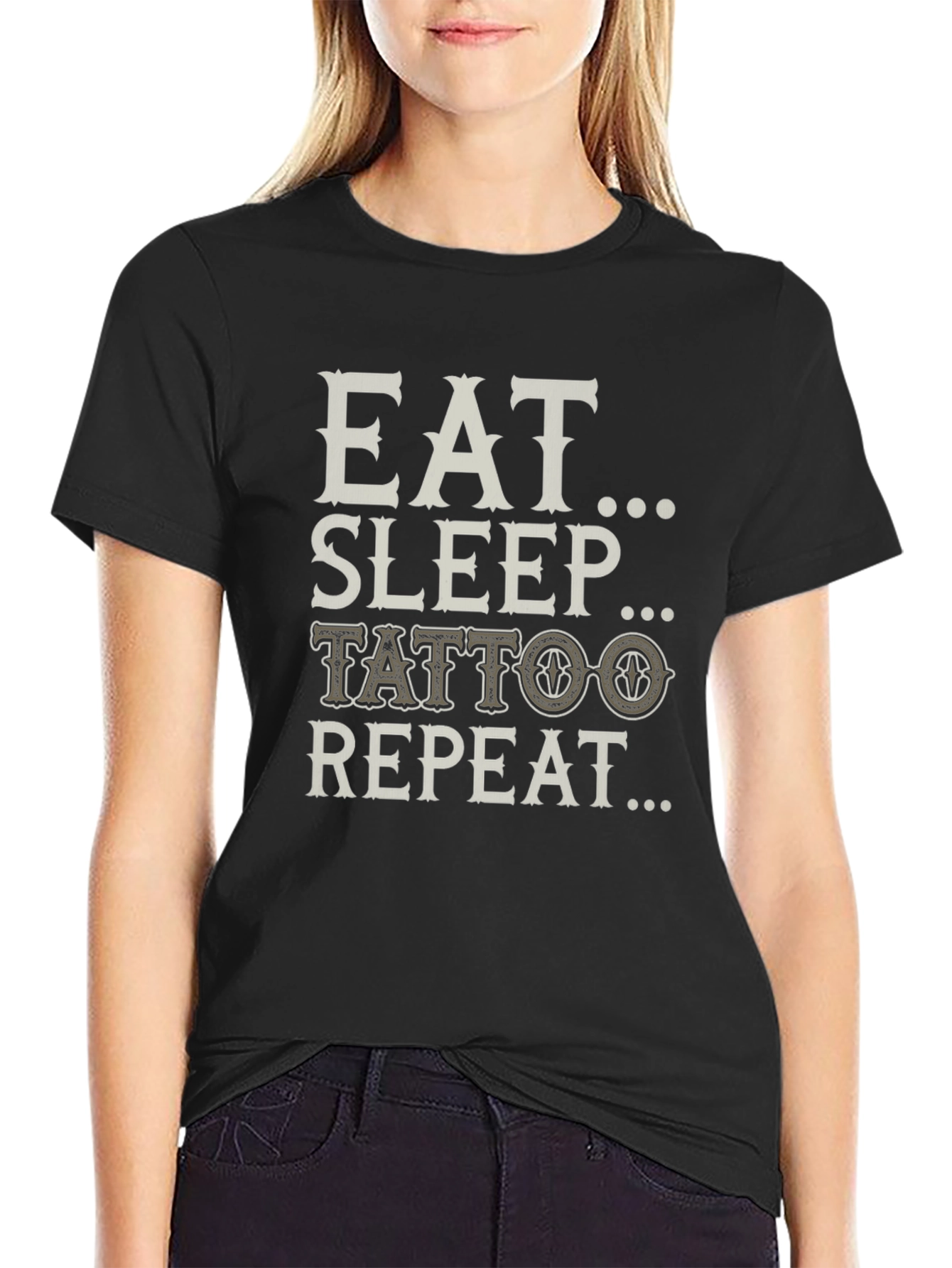Eat Sleep Tattoo Repeat Graphic Tee
