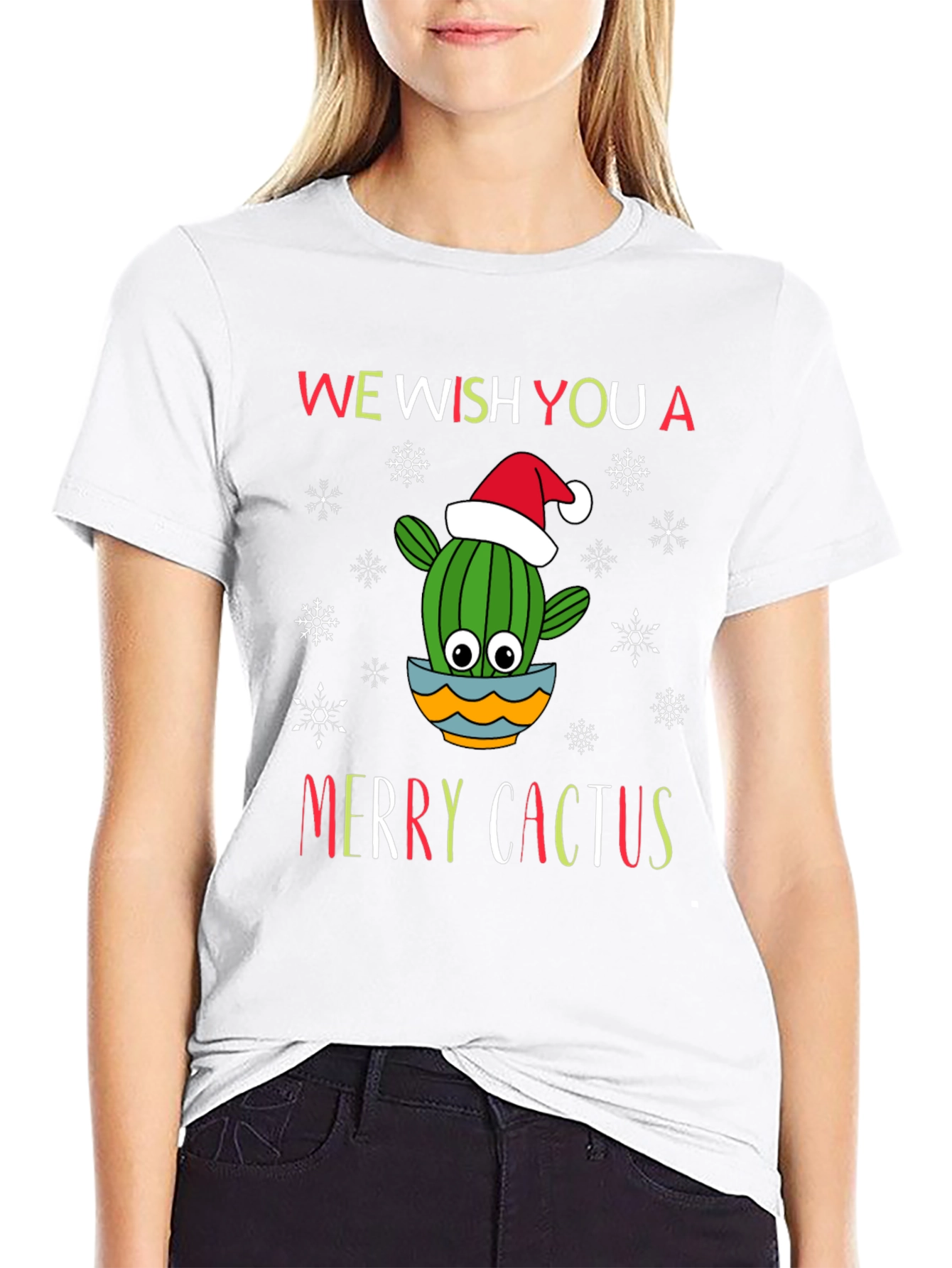 Merry Cactus Christmas Holiday T-Shirt