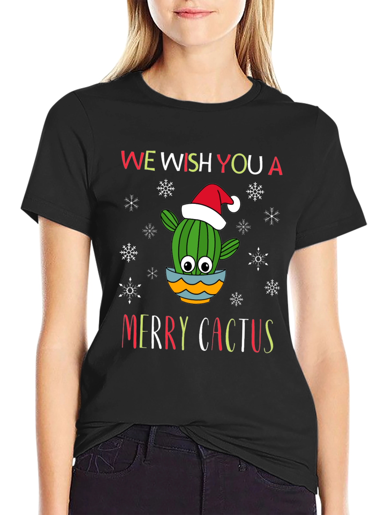 Merry Cactus Christmas Holiday T-Shirt