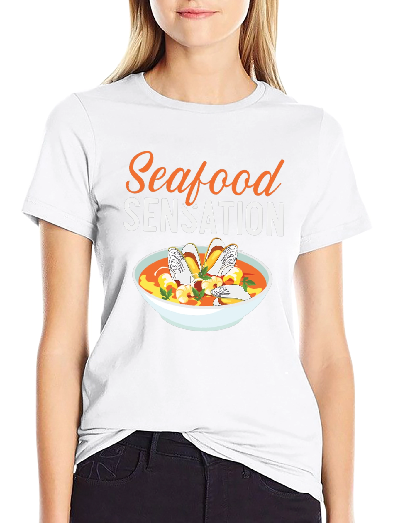 Seafood Sensation Graphic Tee - Food Lovers T-Shirt