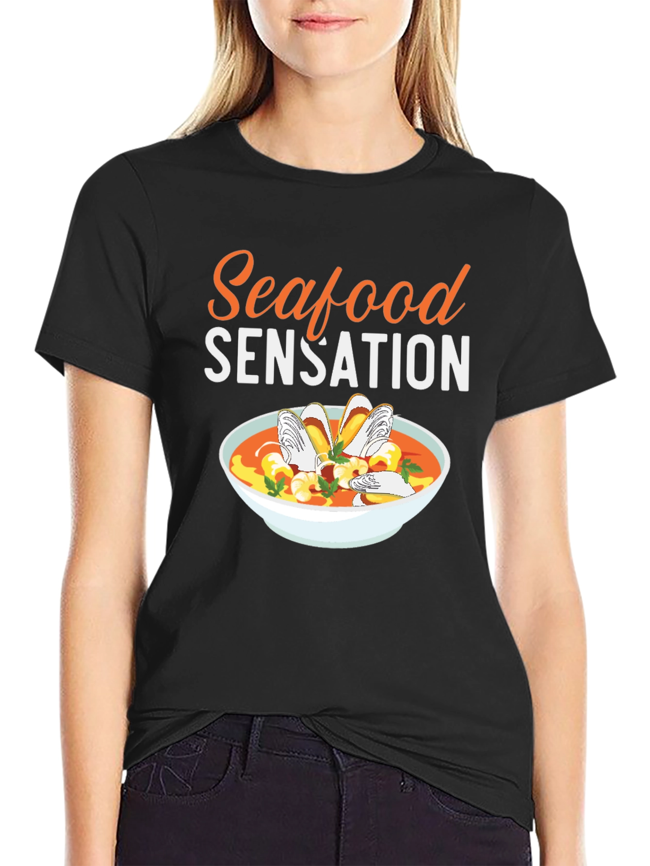 Seafood Sensation Graphic Tee - Food Lovers T-Shirt