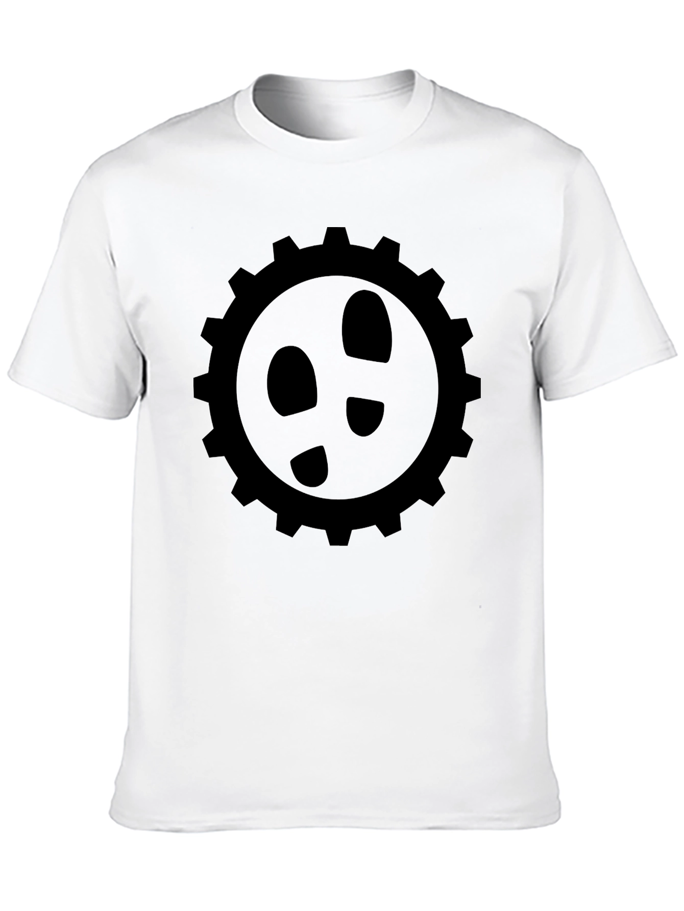 Gear Footprint T-Shirt - Black Graphic Tee