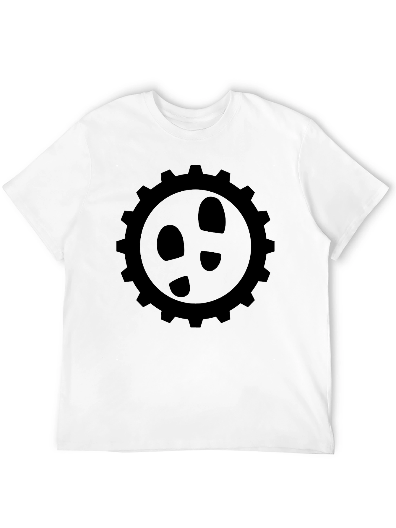 Gear Footprint T-Shirt - Black Graphic Tee