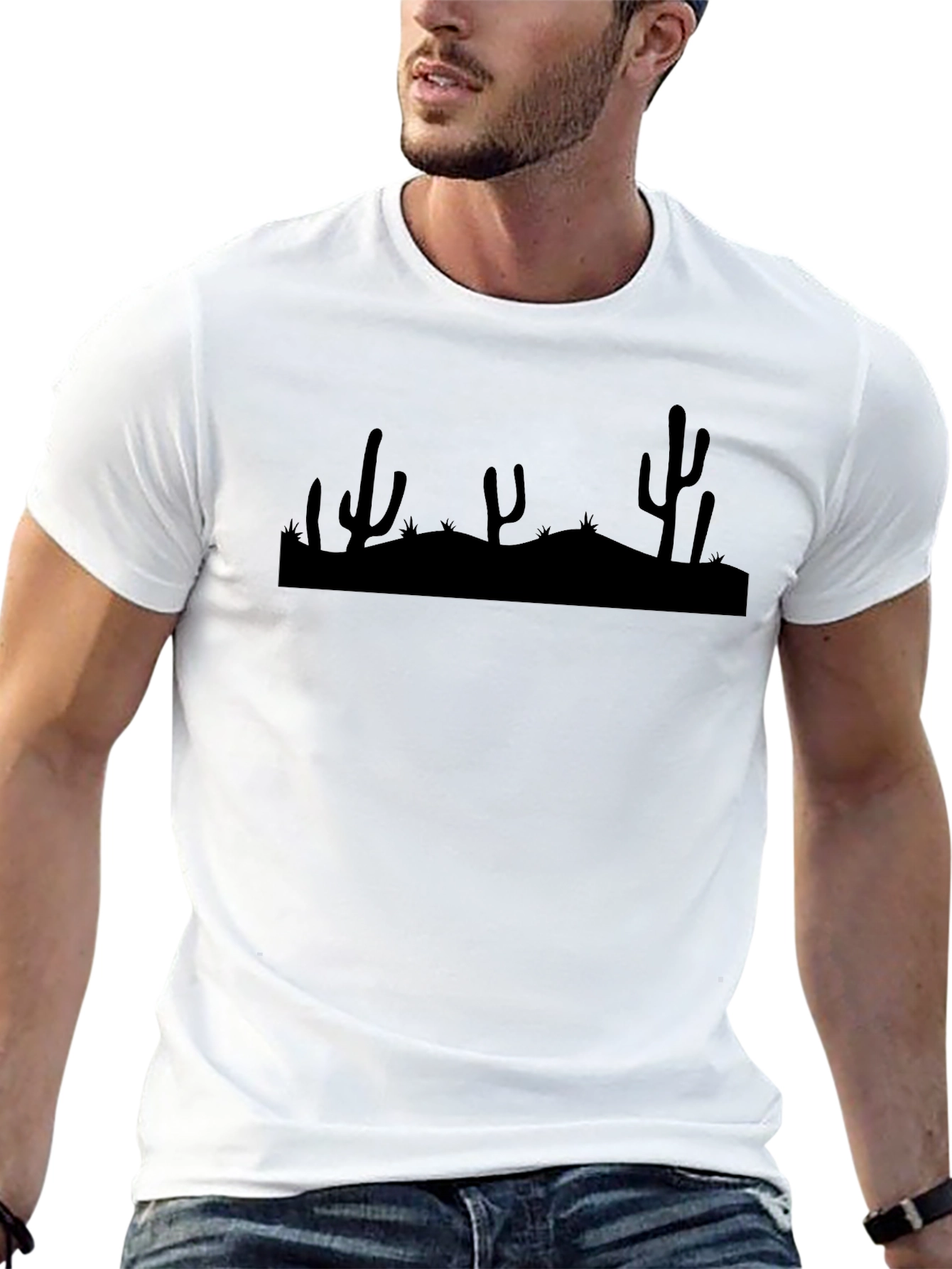 Cactus Silhouette Black T-Shirt