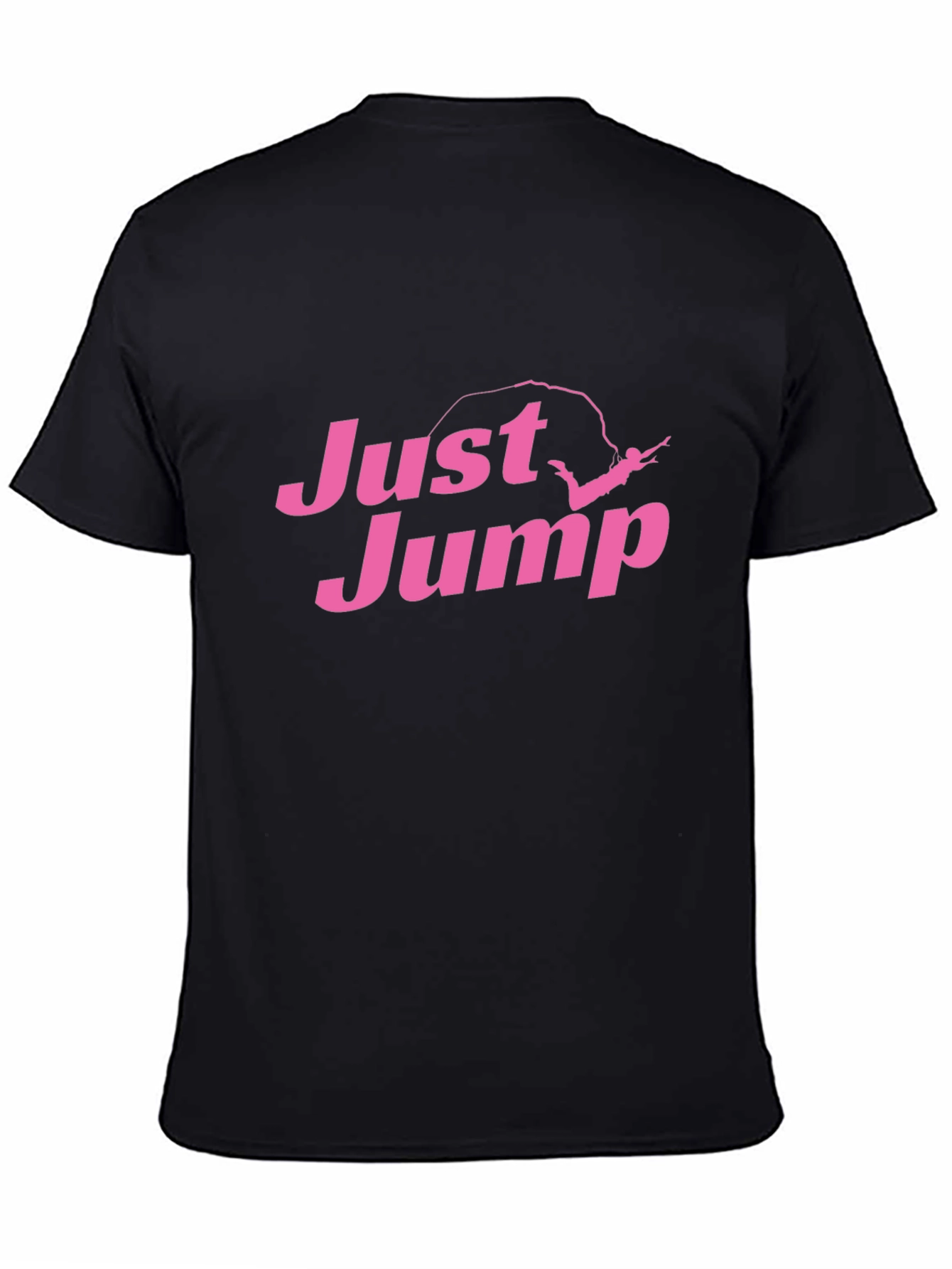 Just Jump Graphic Tee - Black Cotton Blend