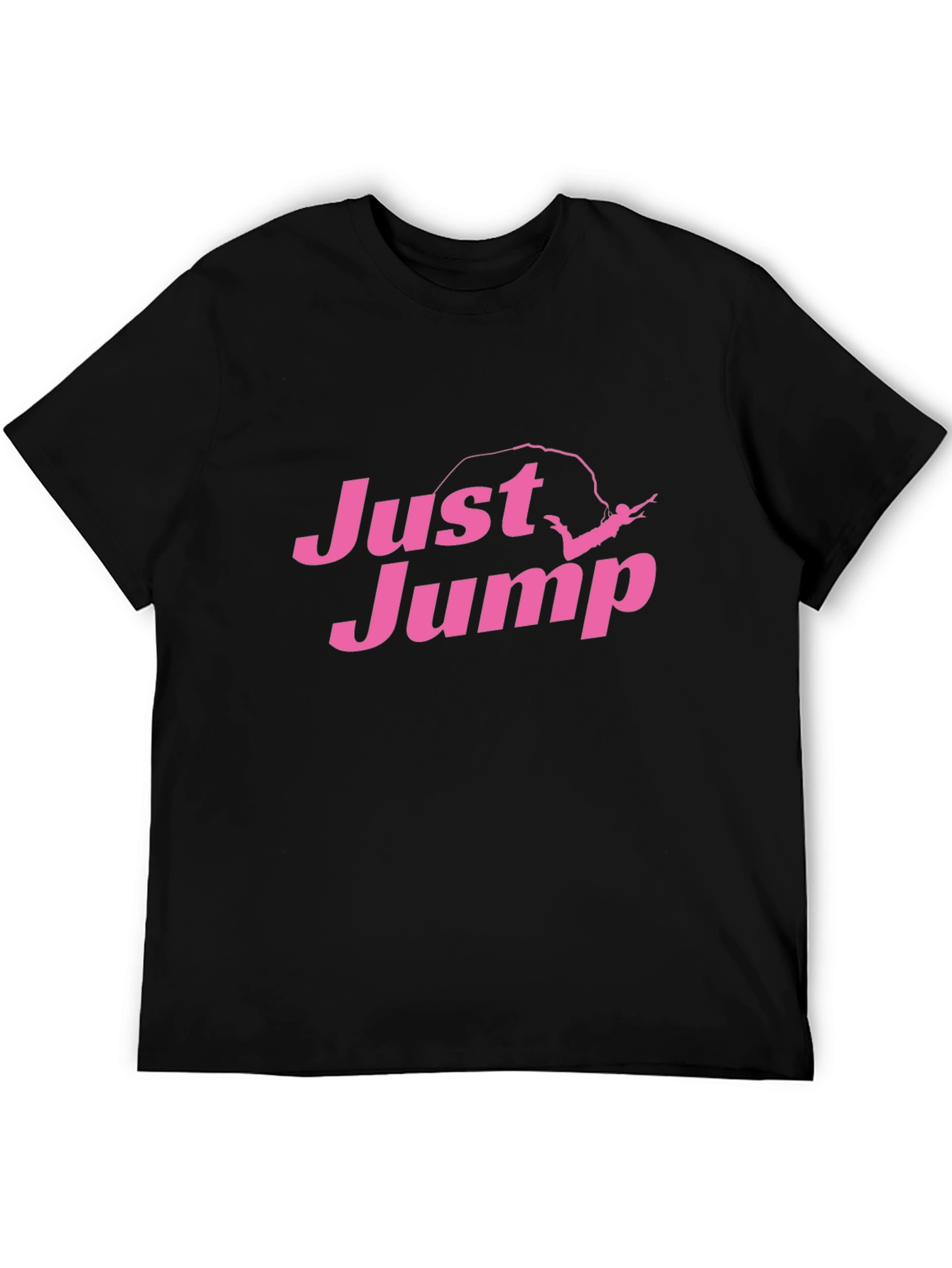 Just Jump Graphic Tee - Black Cotton Blend