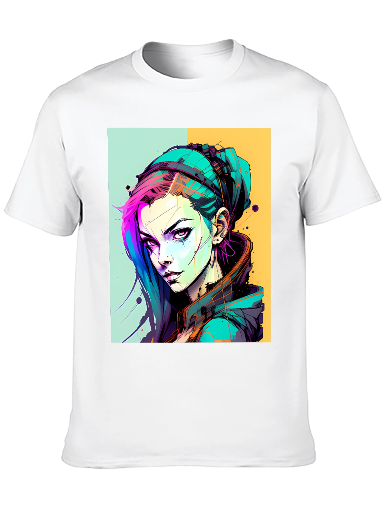 Edgy Anime Art Graphic Tee - Unisex Black T-Shirt