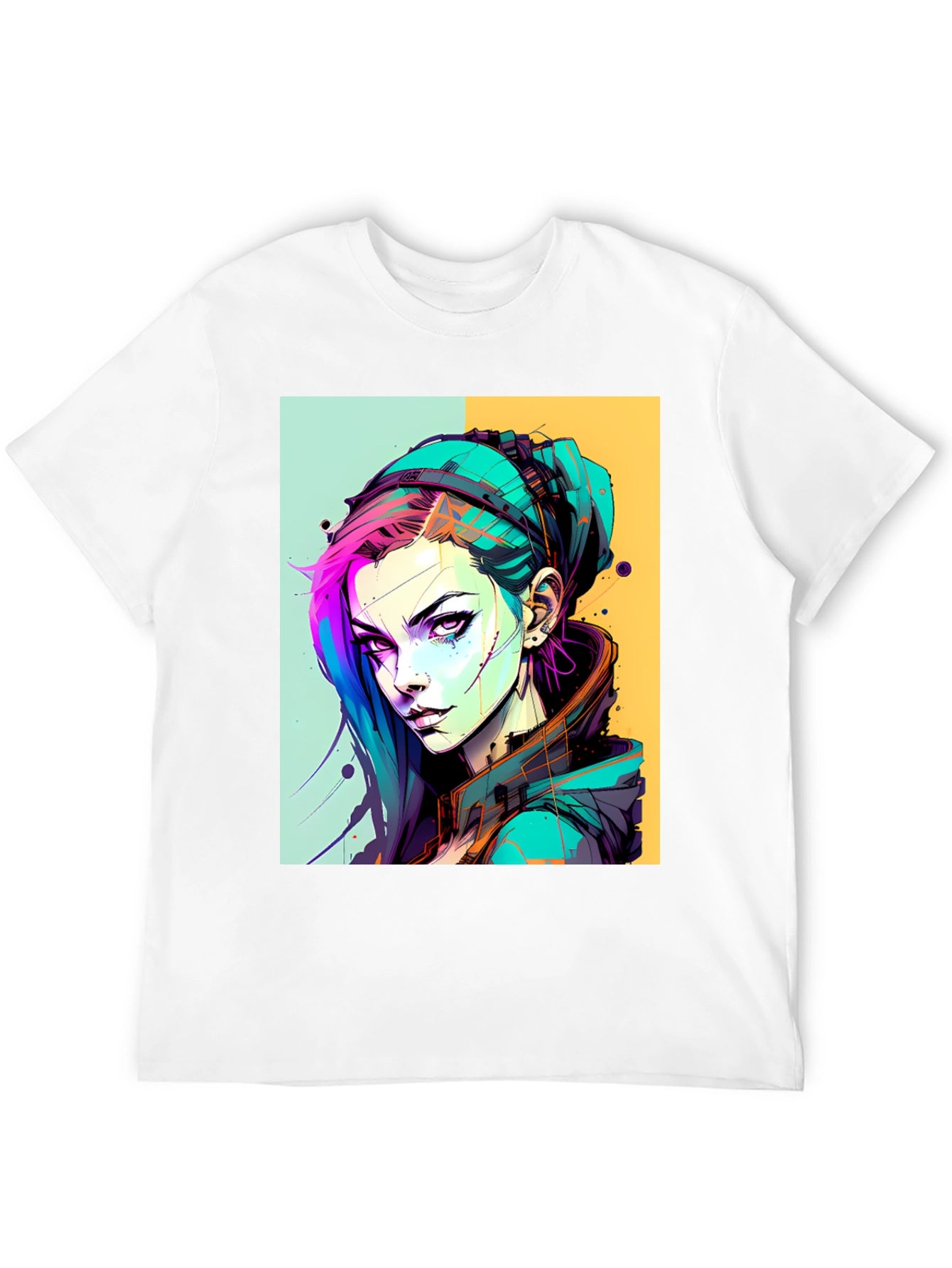 Edgy Anime Art Graphic Tee - Unisex Black T-Shirt