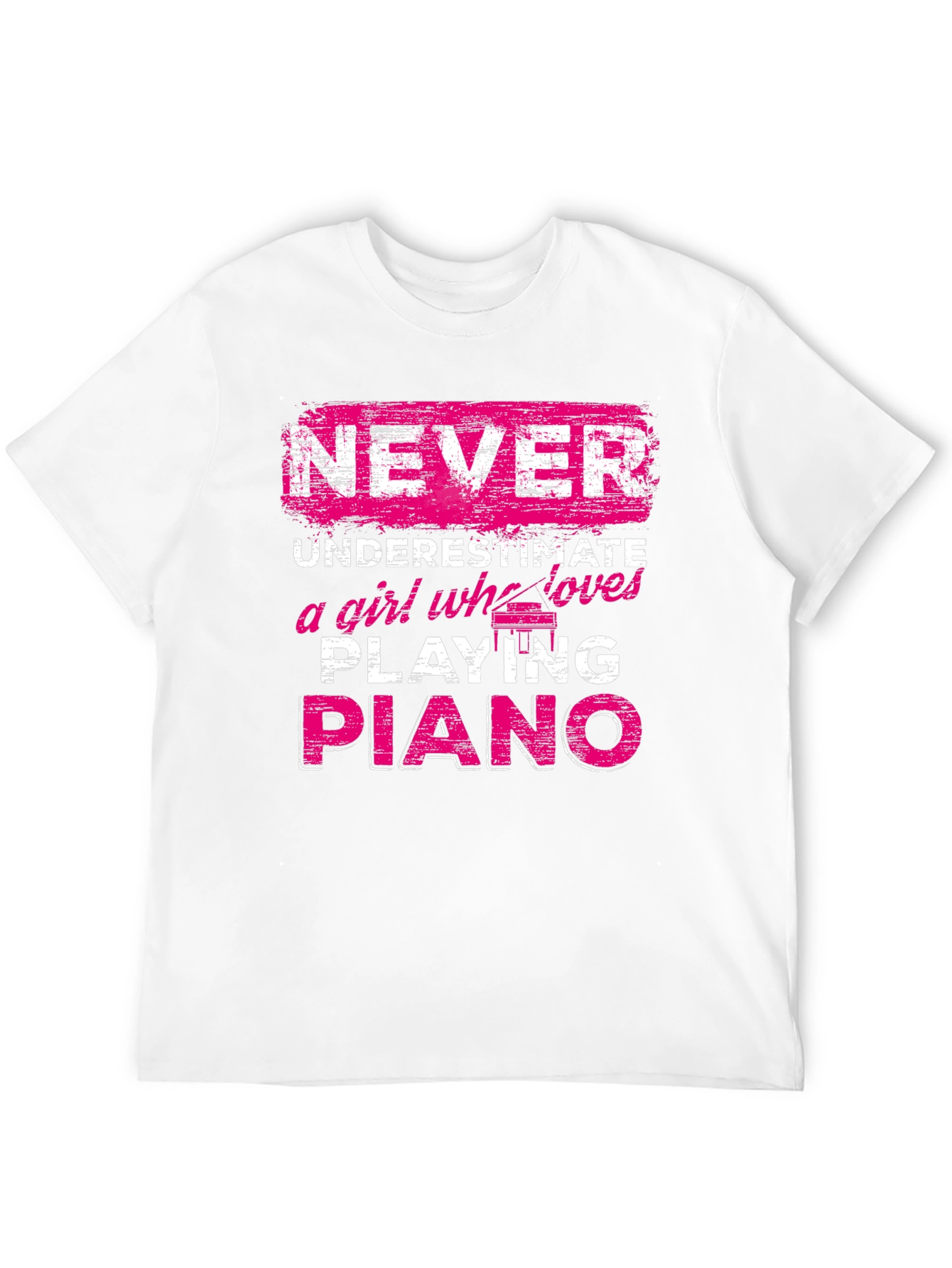Never Underestimate Piano Girl T-Shirt