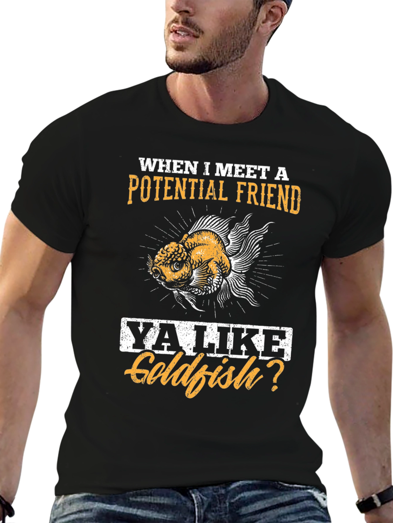 Goldfish Friend T-Shirt - Humorous Novelty Tee