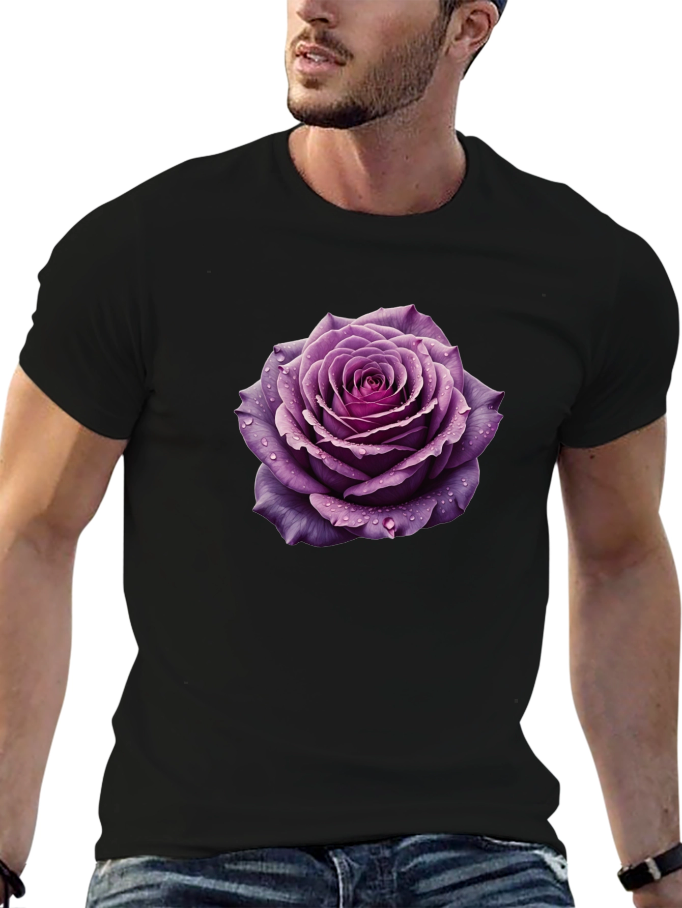 Purple Rose Graphic Tee