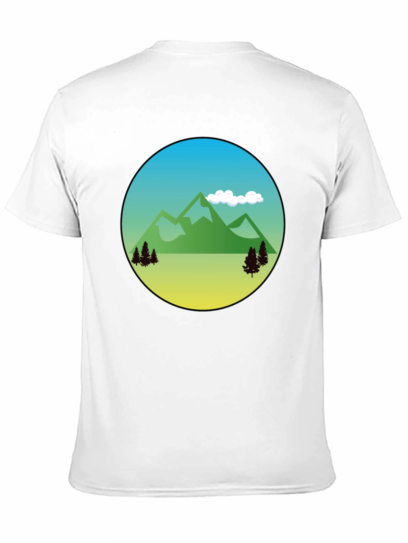 Nature Scene Graphic T-Shirt - Black