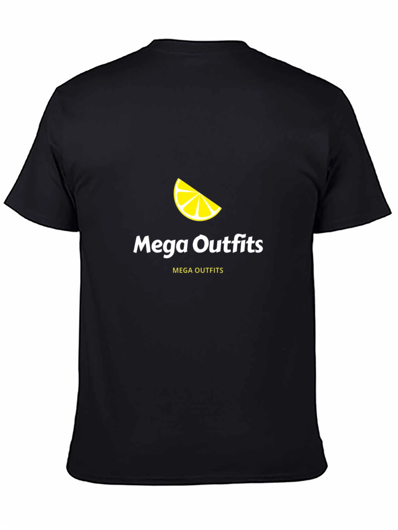 Mega Outfits Black Graphic Tee - Lemon Design