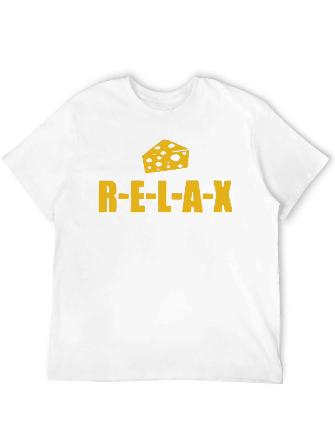 Relax Cheese Black T-Shirt Funny Graphic Tee