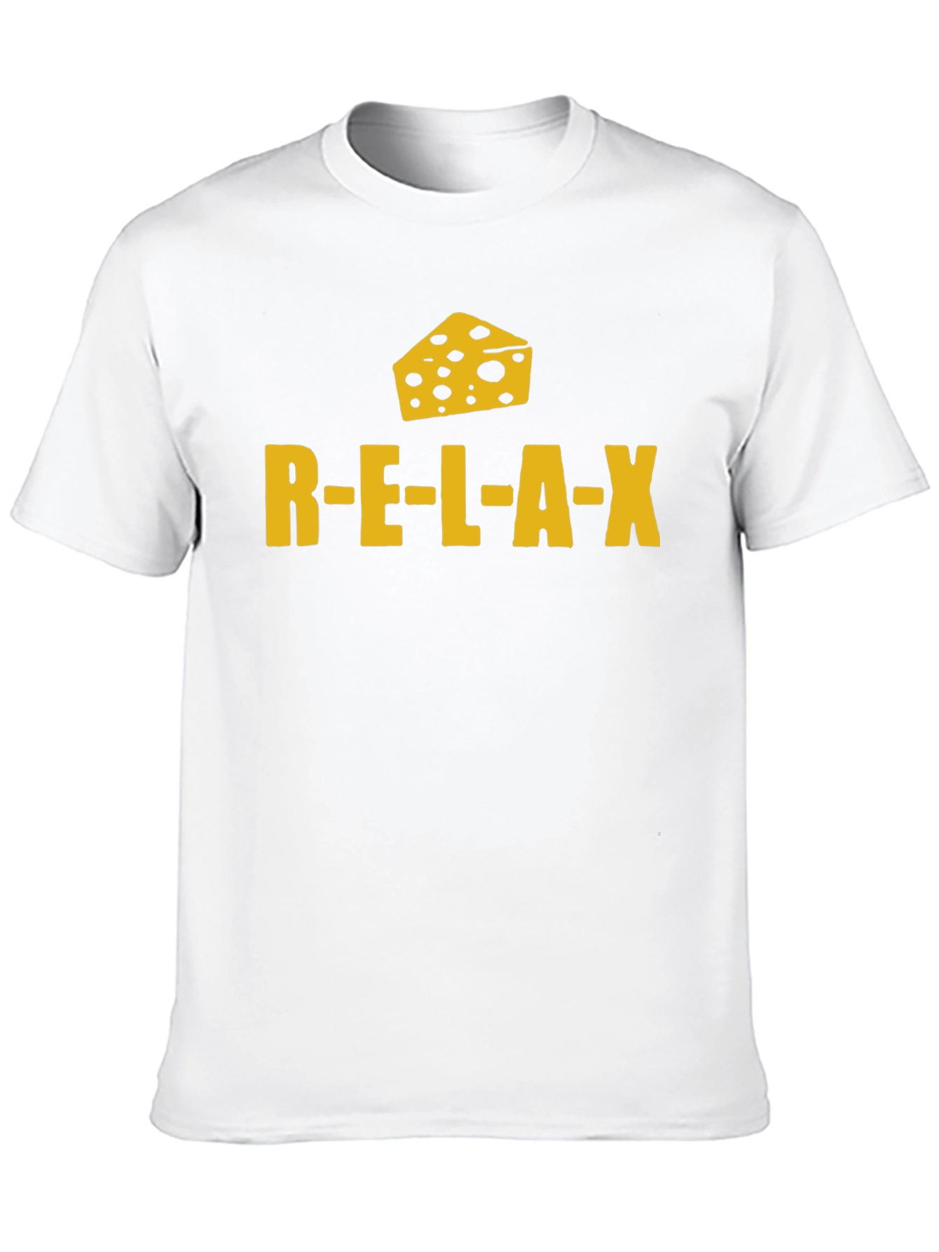 Relax Cheese Black T-Shirt Funny Graphic Tee