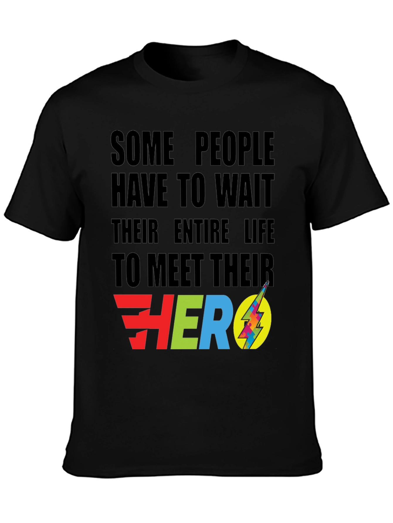 Meet Your Hero Black Graphic Tee