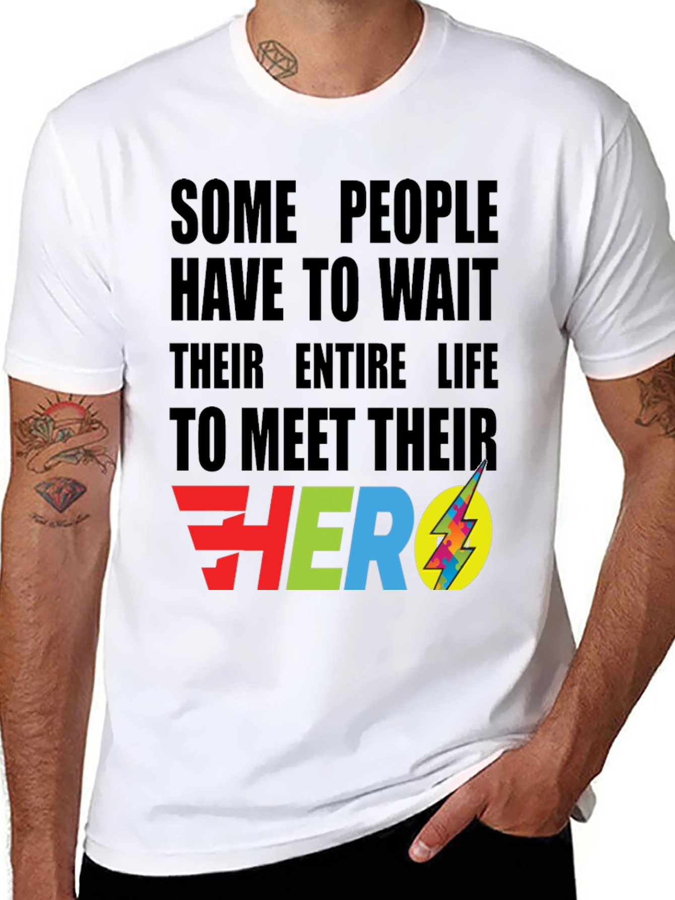 Meet Your Hero Black Graphic Tee