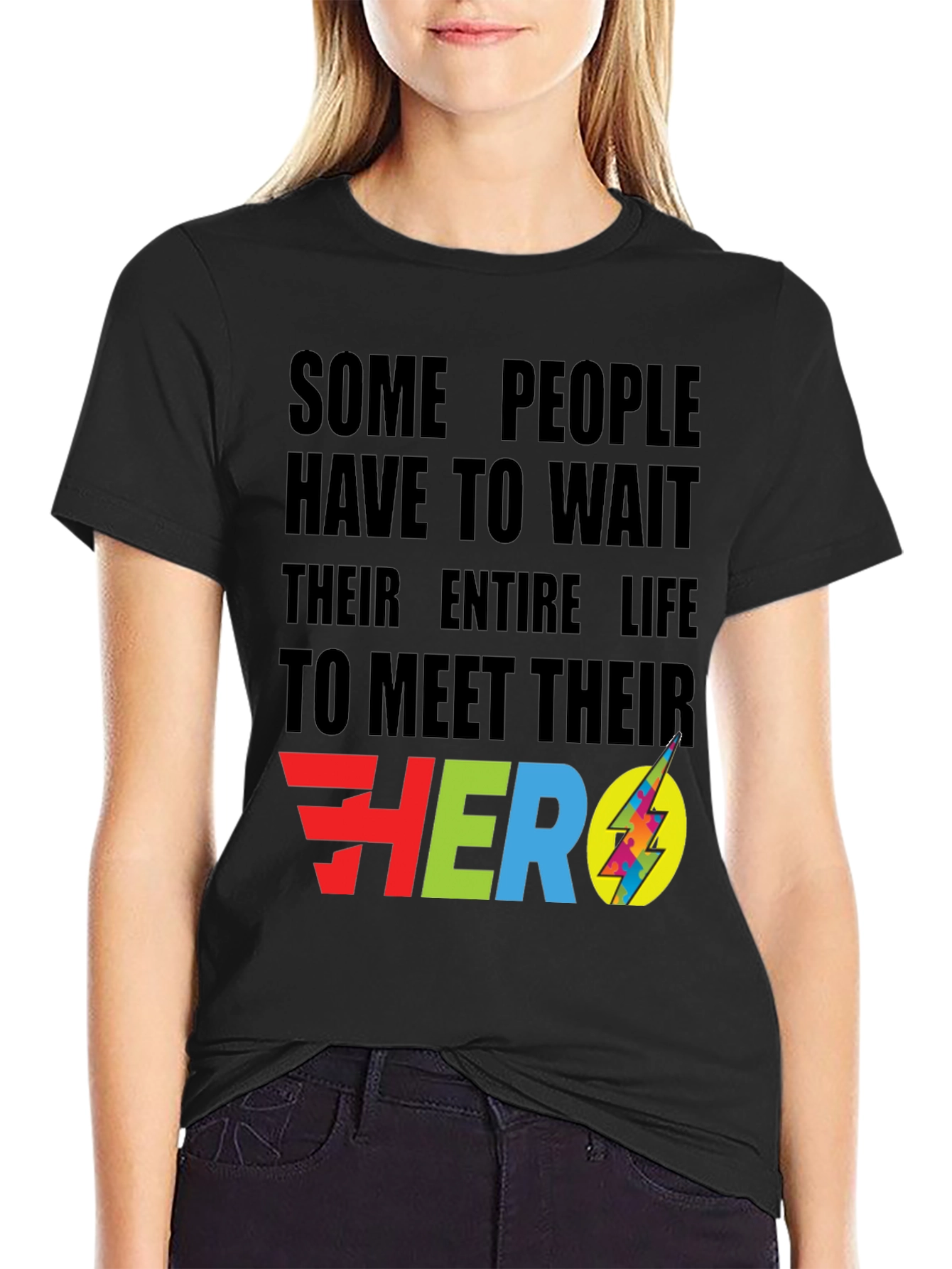 Meet Your Hero Black Graphic Tee